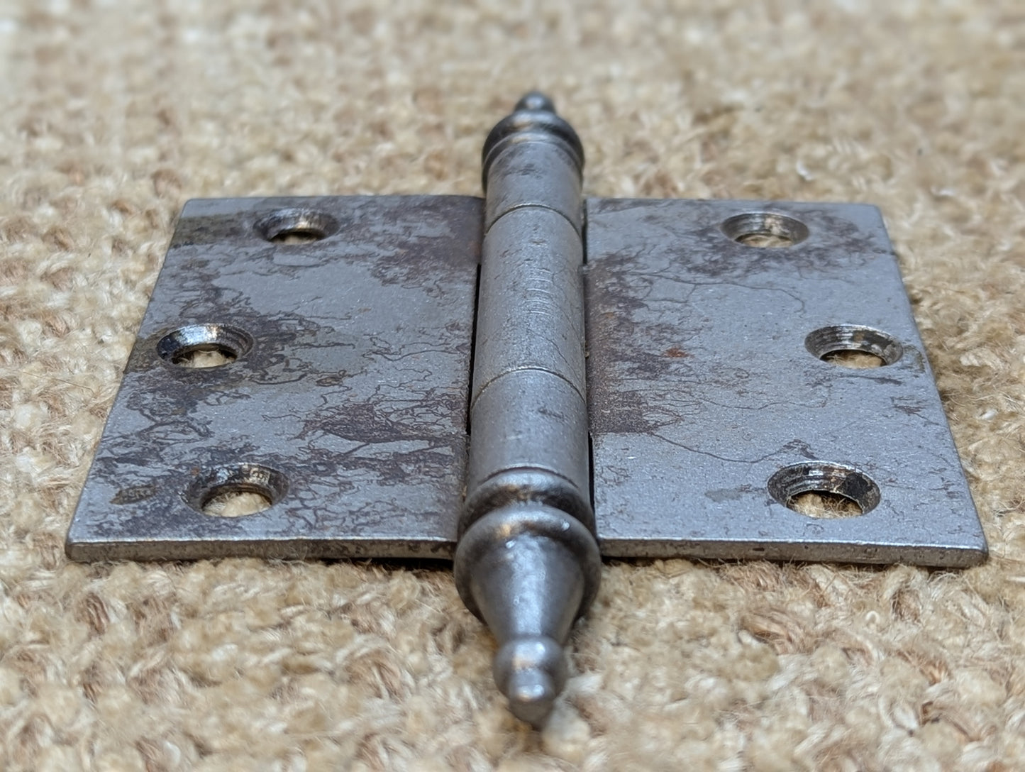 3 9/16" x 3 3/8" Antique Steeple Tip Door Hinge