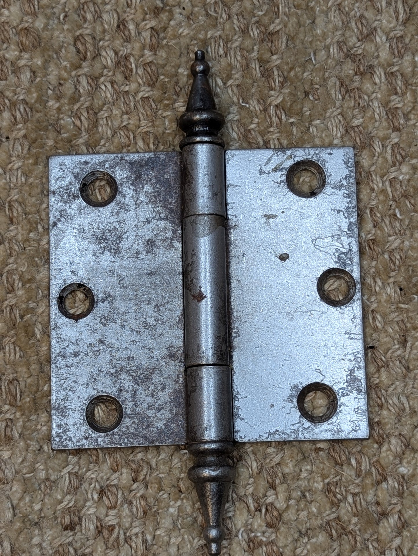 3 9/16" x 3 3/8" Antique Steeple Tip Door Hinge