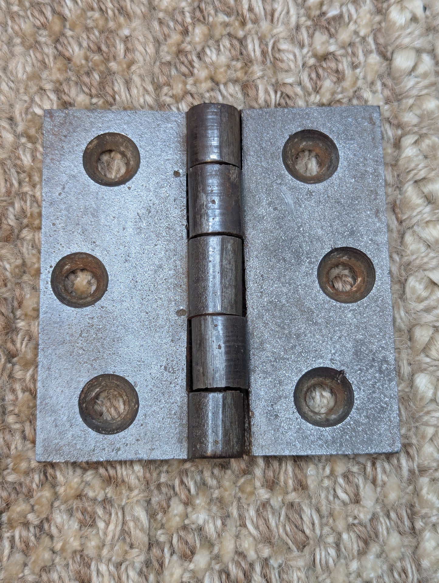 Pair 3" x 3" Antique Cast Iron Butt Hinges Door Hardware
