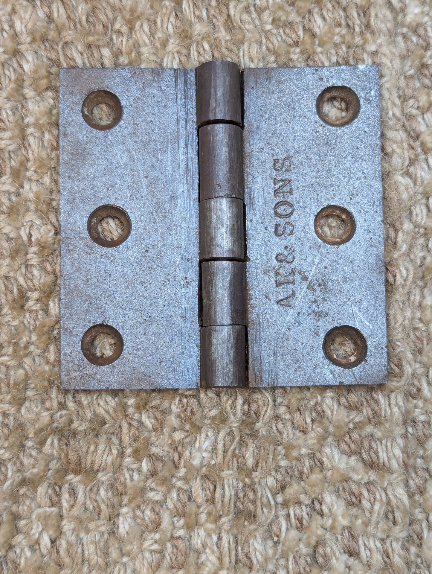 AK & Sons 3" x 3" Antique Cast Iron Butt Hinge Door Hardware