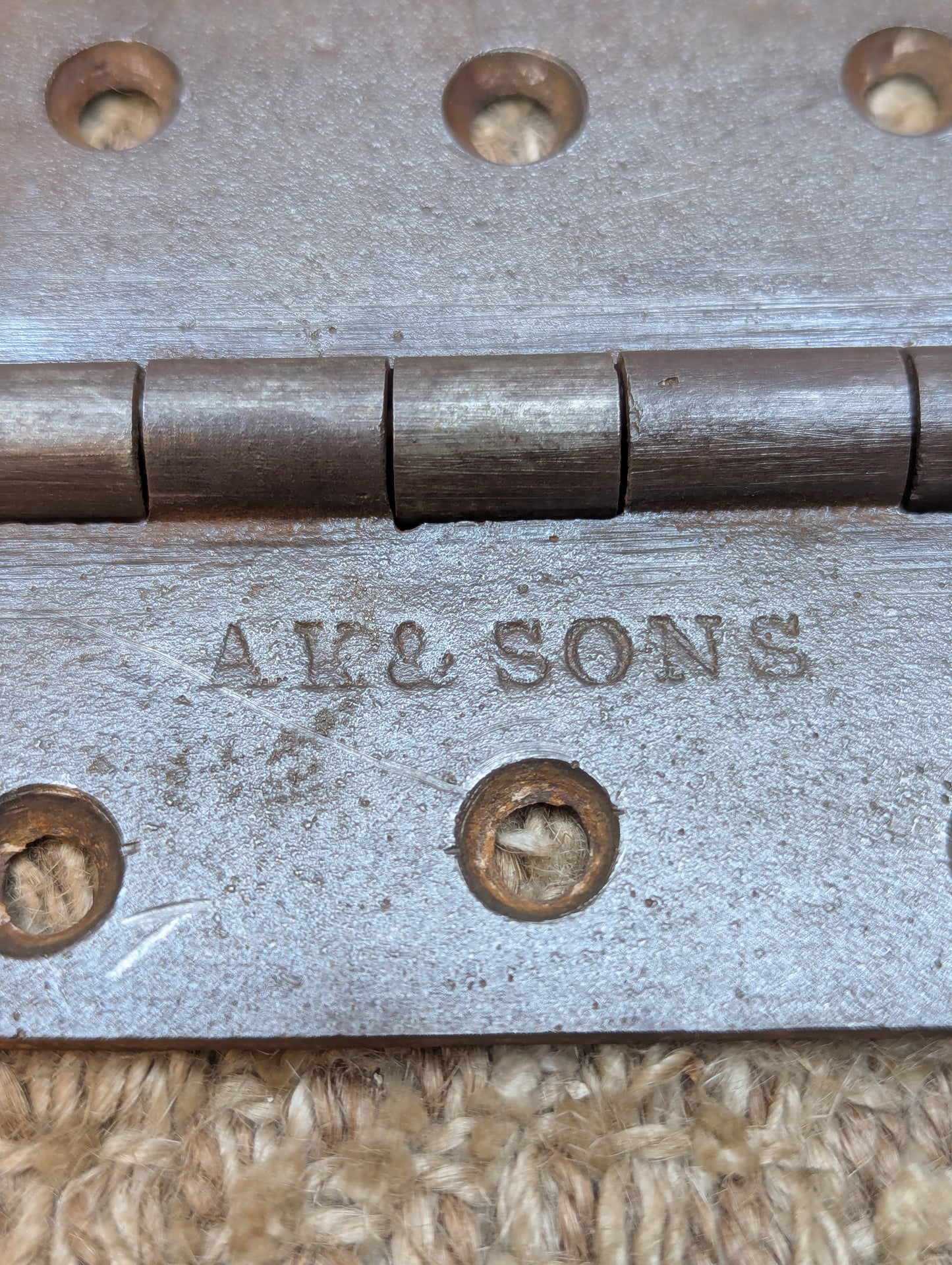 AK & Sons 3" x 3" Antique Cast Iron Butt Hinge Door Hardware