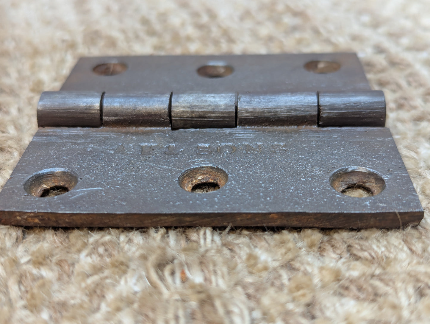 AK & Sons 3" x 3" Antique Cast Iron Butt Hinge Door Hardware
