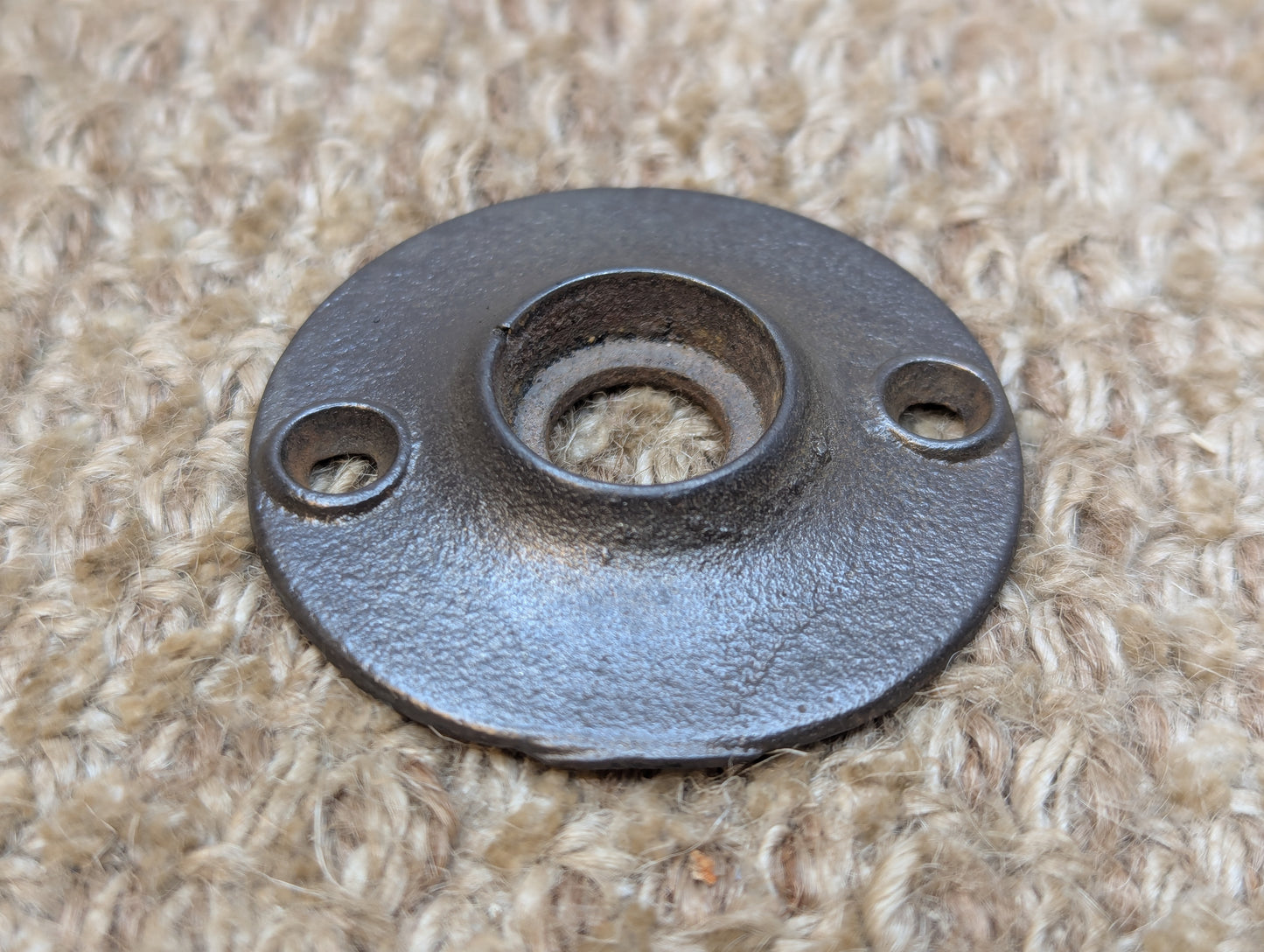 2" Antique Cast Iron Rosette Escutcheon For Door Knob