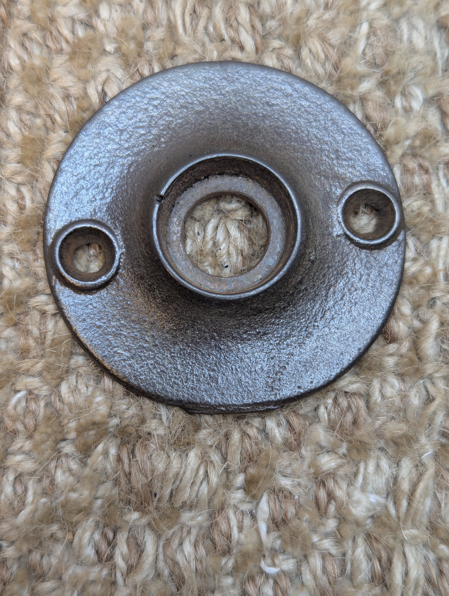 2" Antique Cast Iron Rosette Escutcheon For Door Knob
