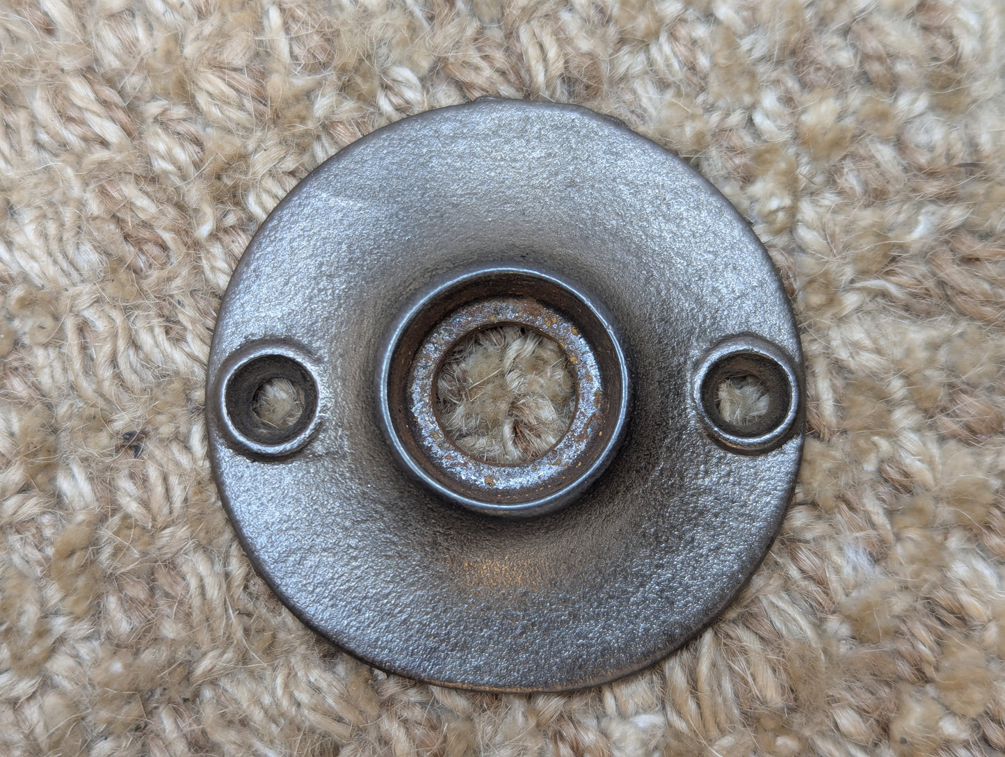 2" Antique Cast Iron Rosette Escutcheon For Door Knob