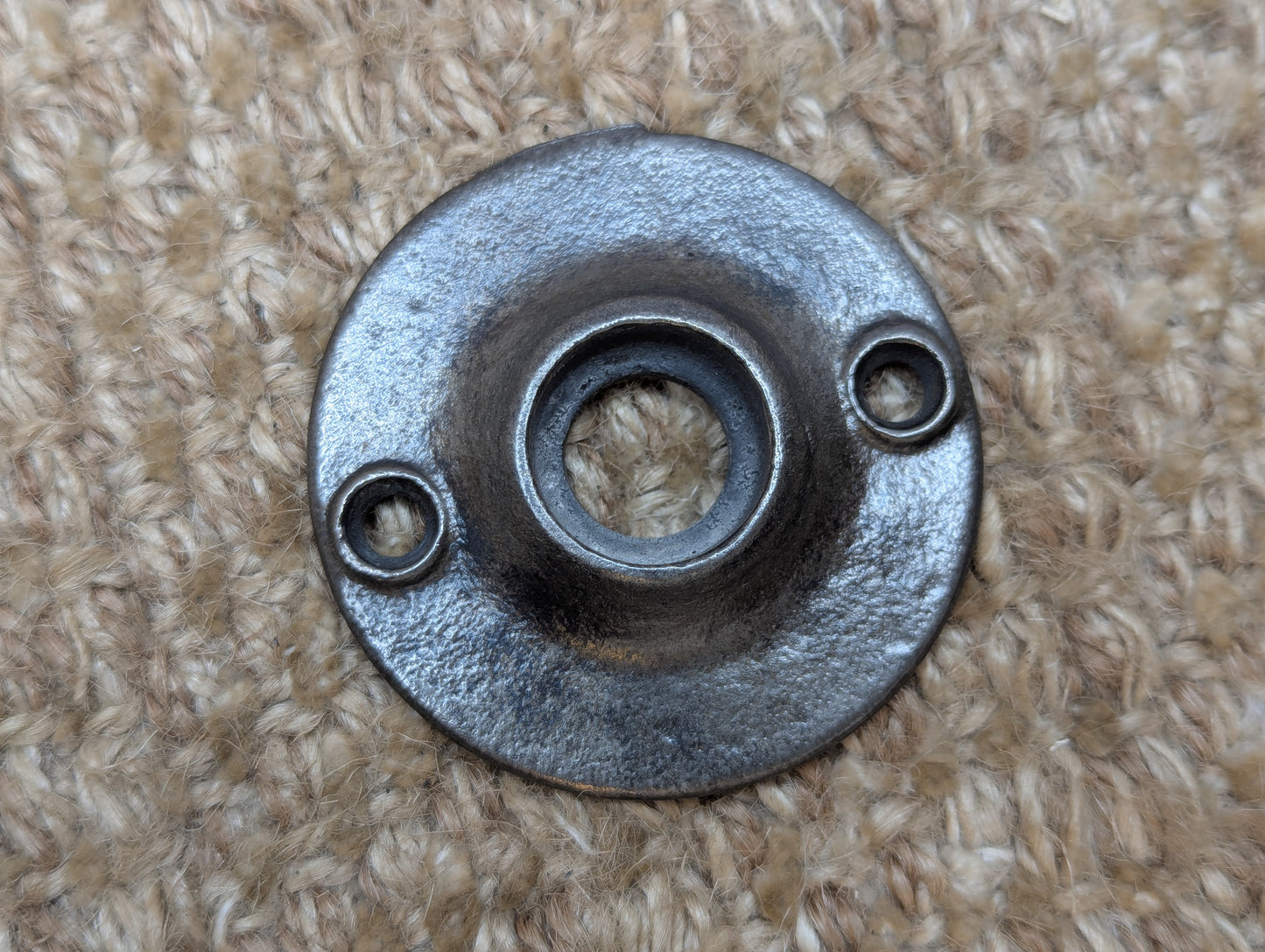 2" Antique Cast Iron Rosette Escutcheon For Door Knob