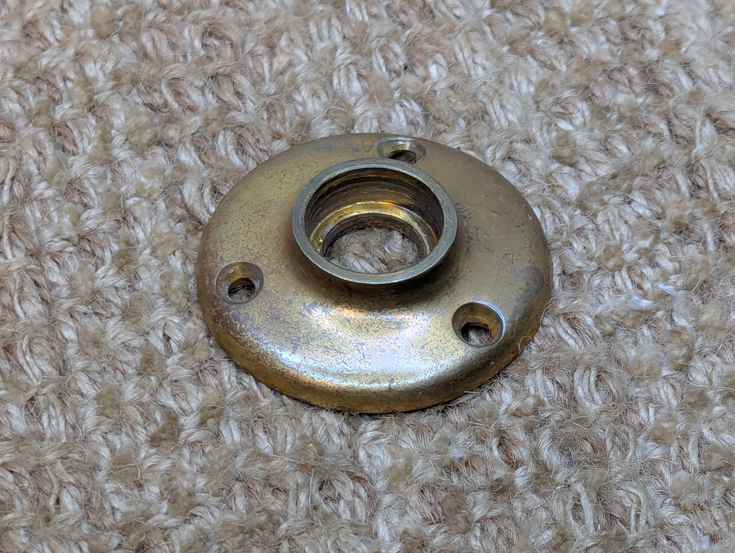 2" Antique Cast Brass Rosette Escutcheon For Door Knob Door Hardware