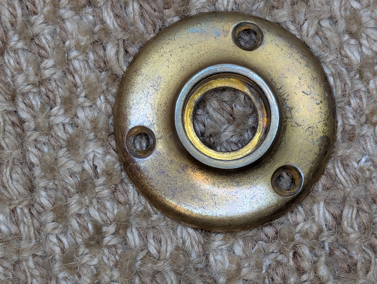 2" Antique Cast Brass Rosette Escutcheon For Door Knob Door Hardware