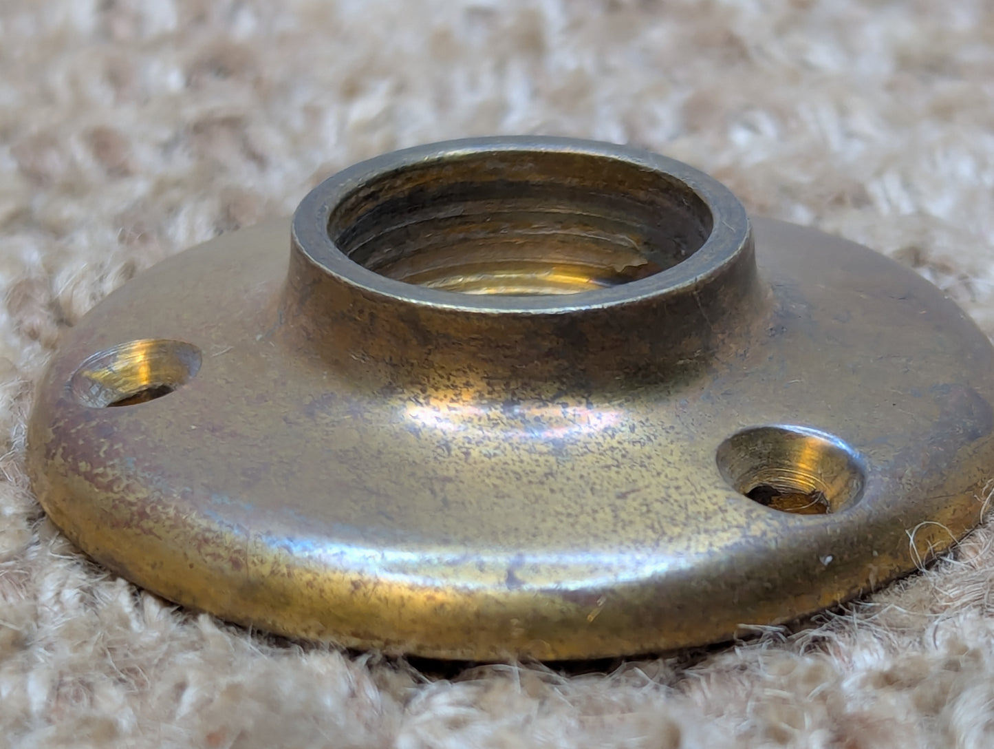 2" Antique Cast Brass Rosette Escutcheon For Door Knob Door Hardware