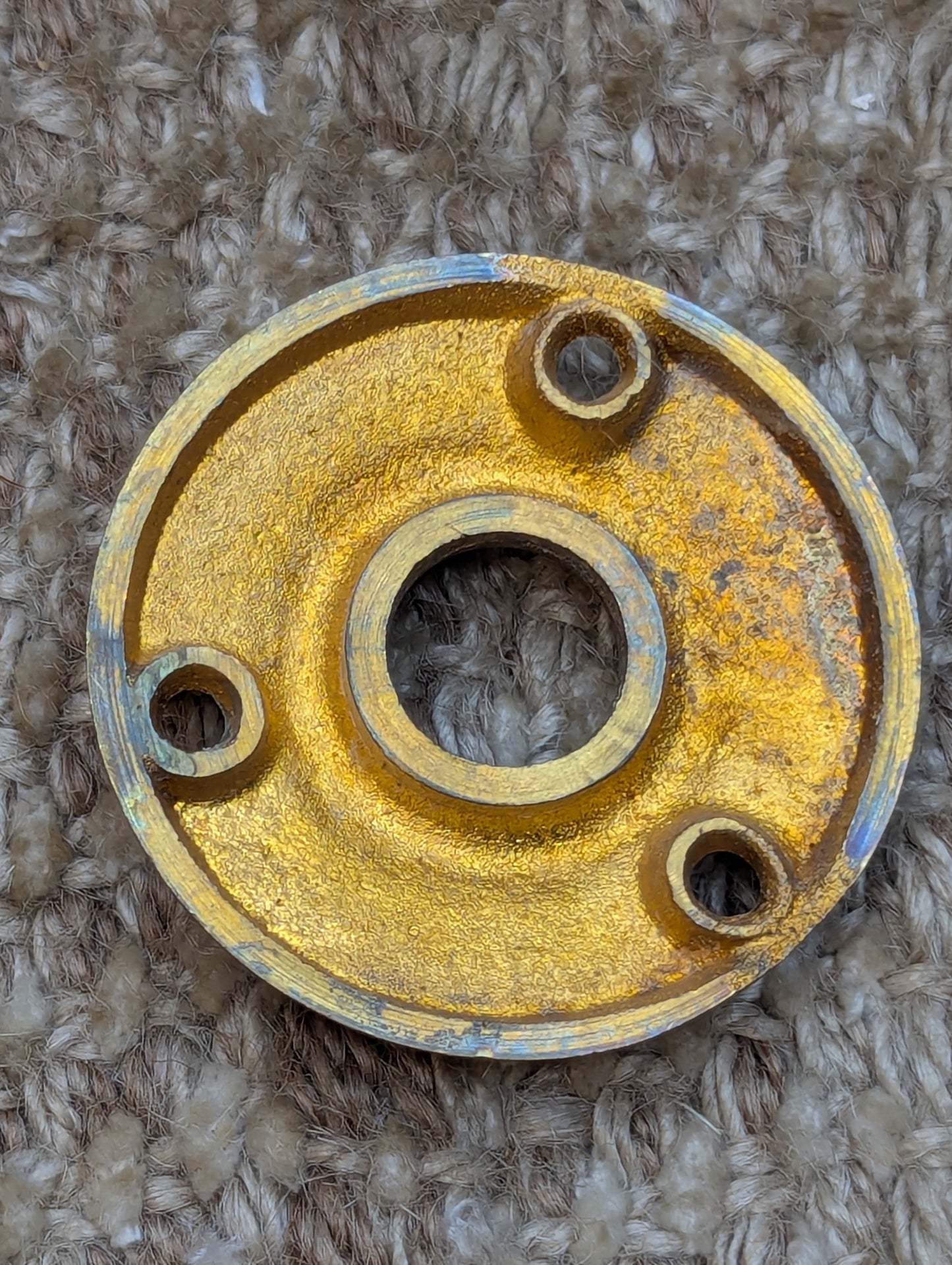 2" Antique Cast Brass Rosette Escutcheon For Door Knob Door Hardware
