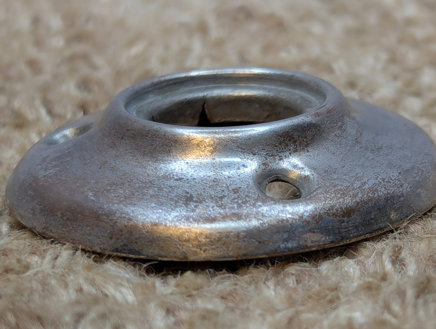 2 1/16" Antique Nickel Plated Brass Rosette Escutcheon For Door Knob Door Hardware