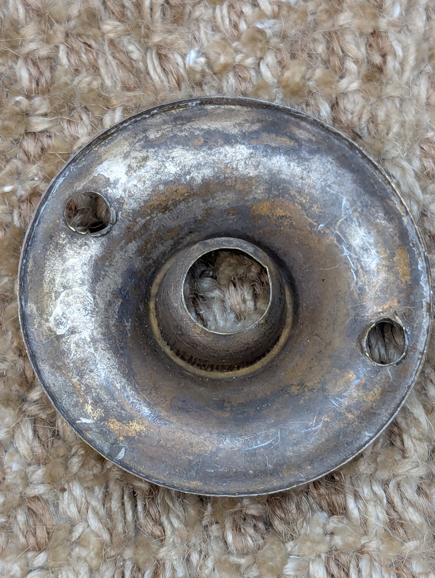 2 3/16" Antique Nickel Plated Brass Rosette Escutcheon For Door Knob Door Hardware