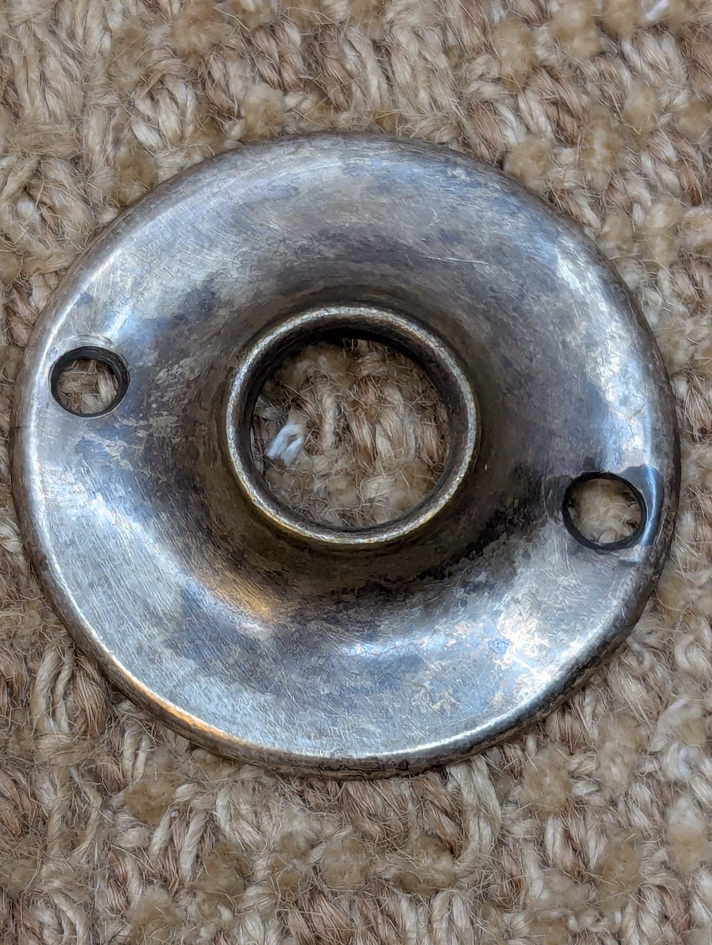 2 3/16" Antique Nickel Plated Brass Rosette Escutcheon For Door Knob Door Hardware