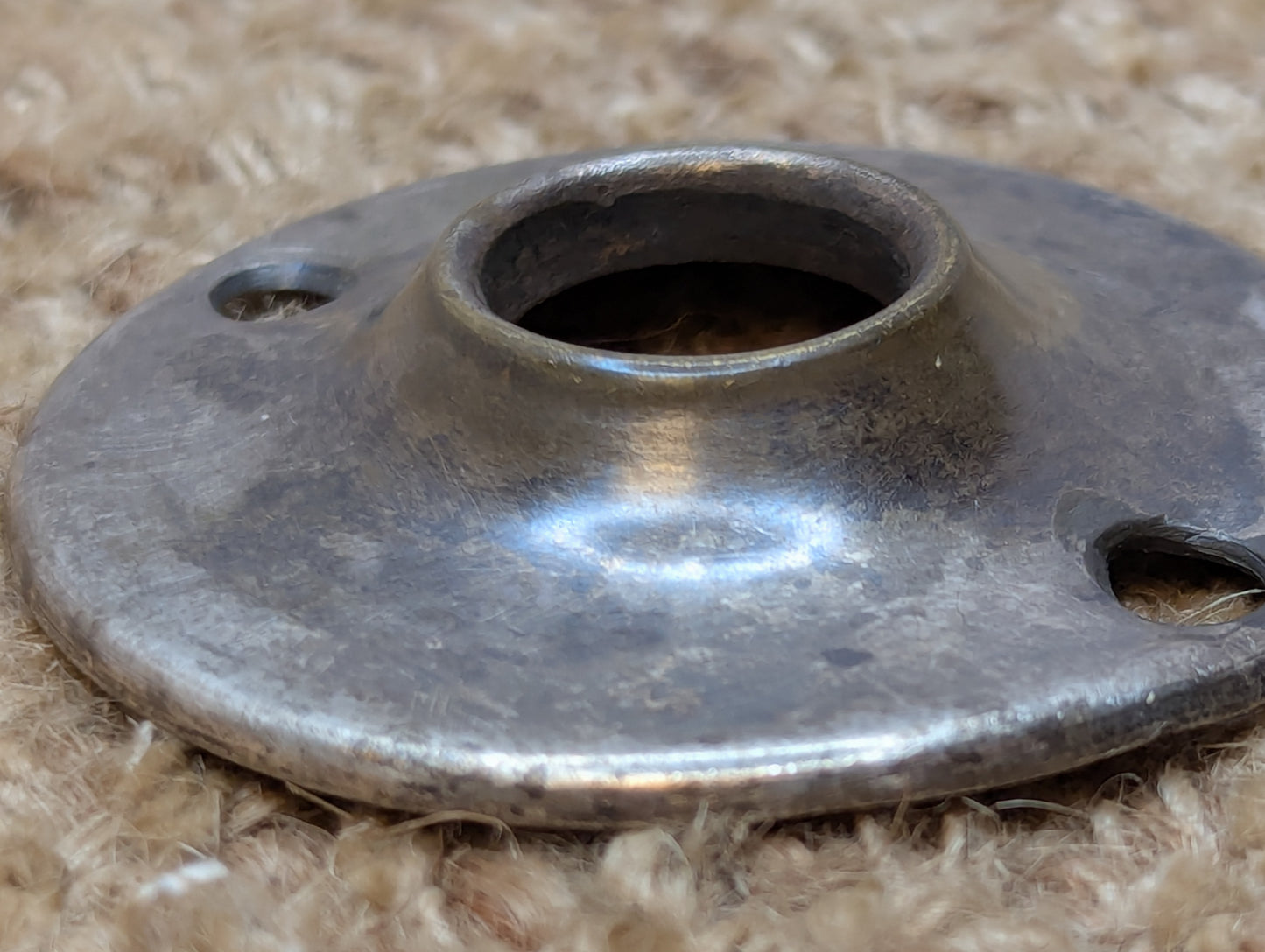 2 3/16" Antique Nickel Plated Brass Rosette Escutcheon For Door Knob Door Hardware