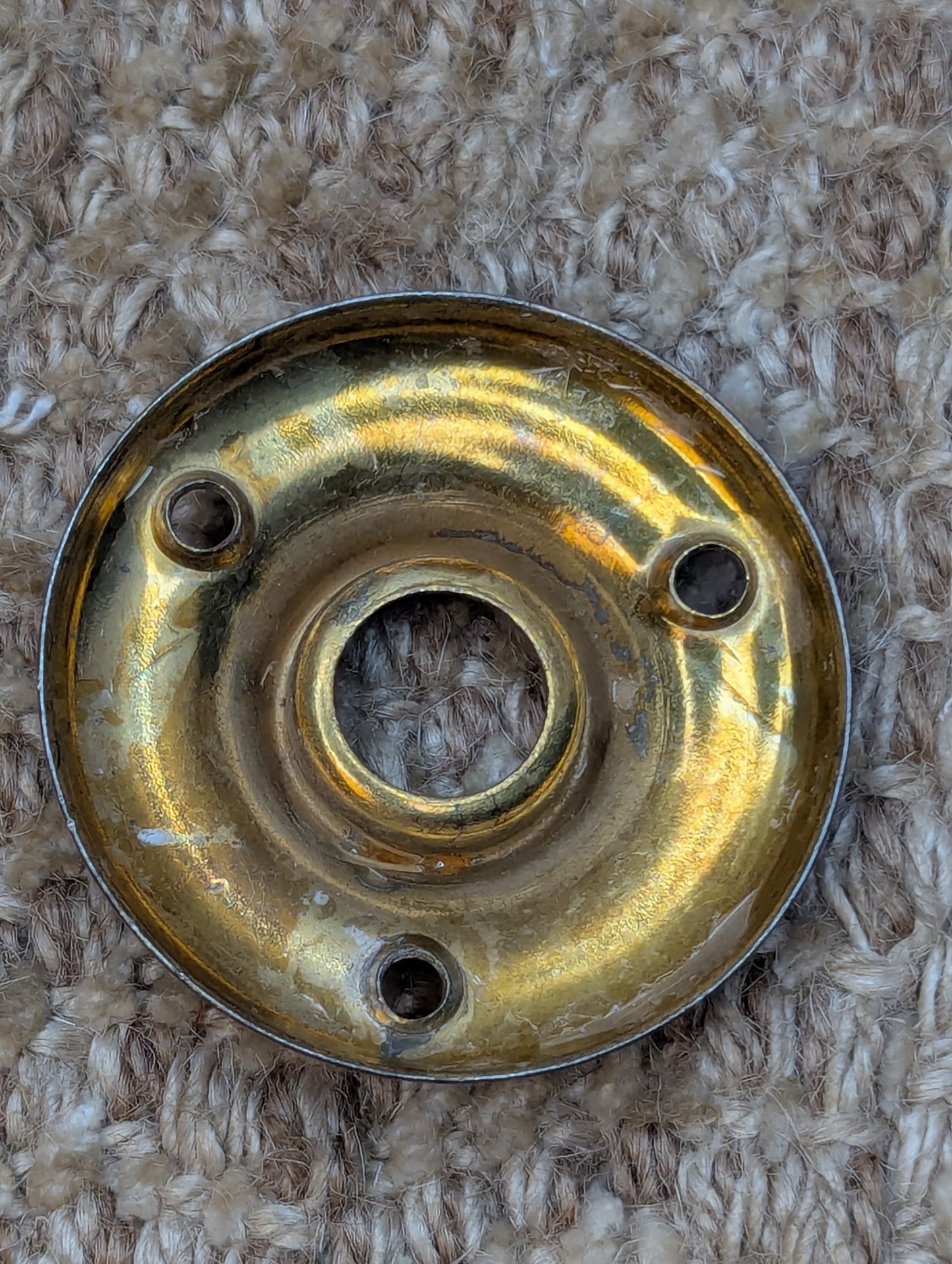 2" Antique Brass Rosette Escutcheon For Door Knob