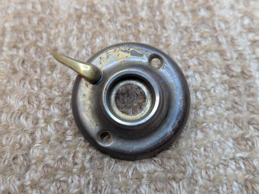 2" Antique Brass Plated Steel Rosette Escutcheon For Door Knob Door Hardware With Thumb Lock
