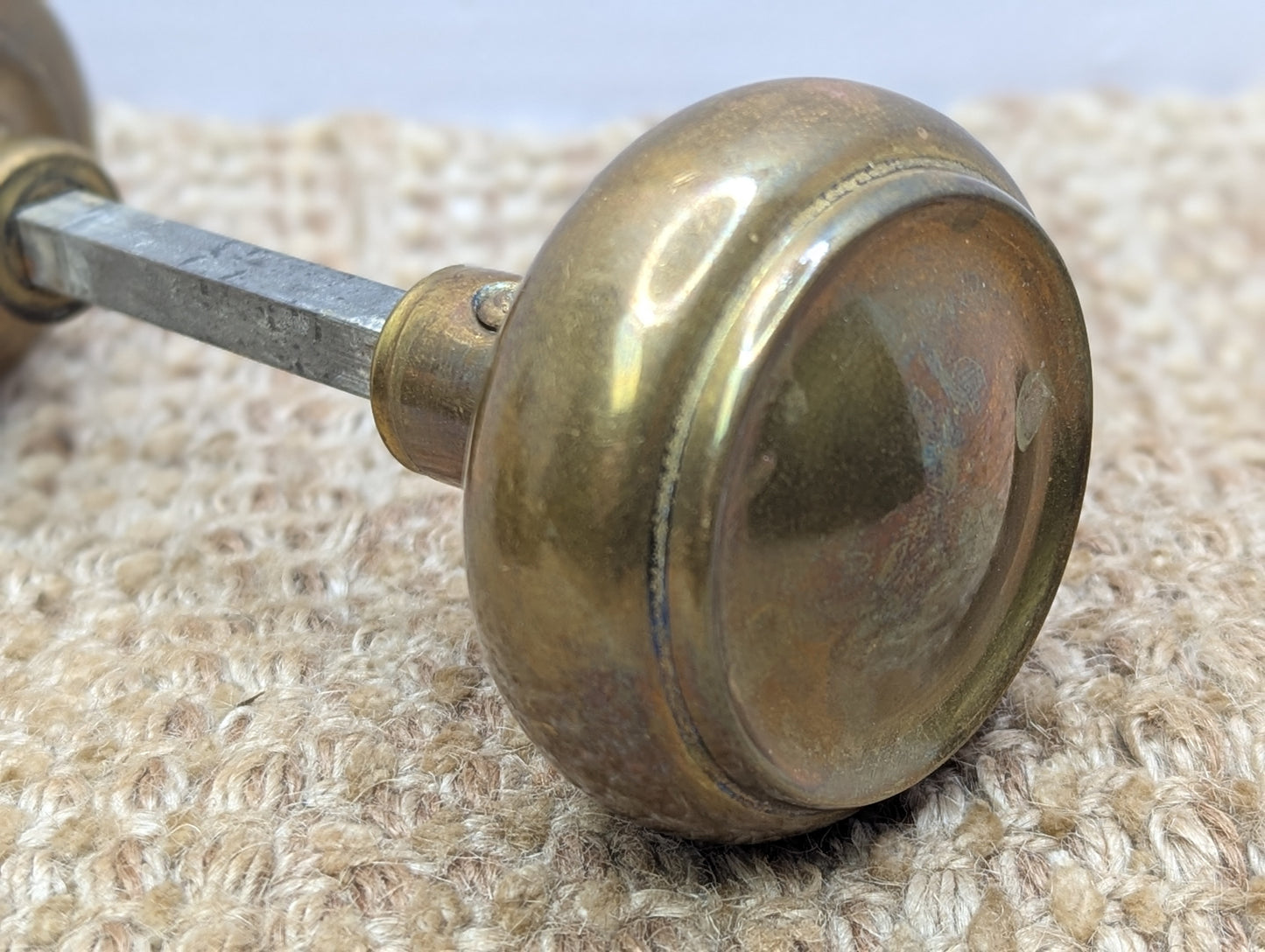 2 1/4" Antique Brass Door Knob Set Door Hardware