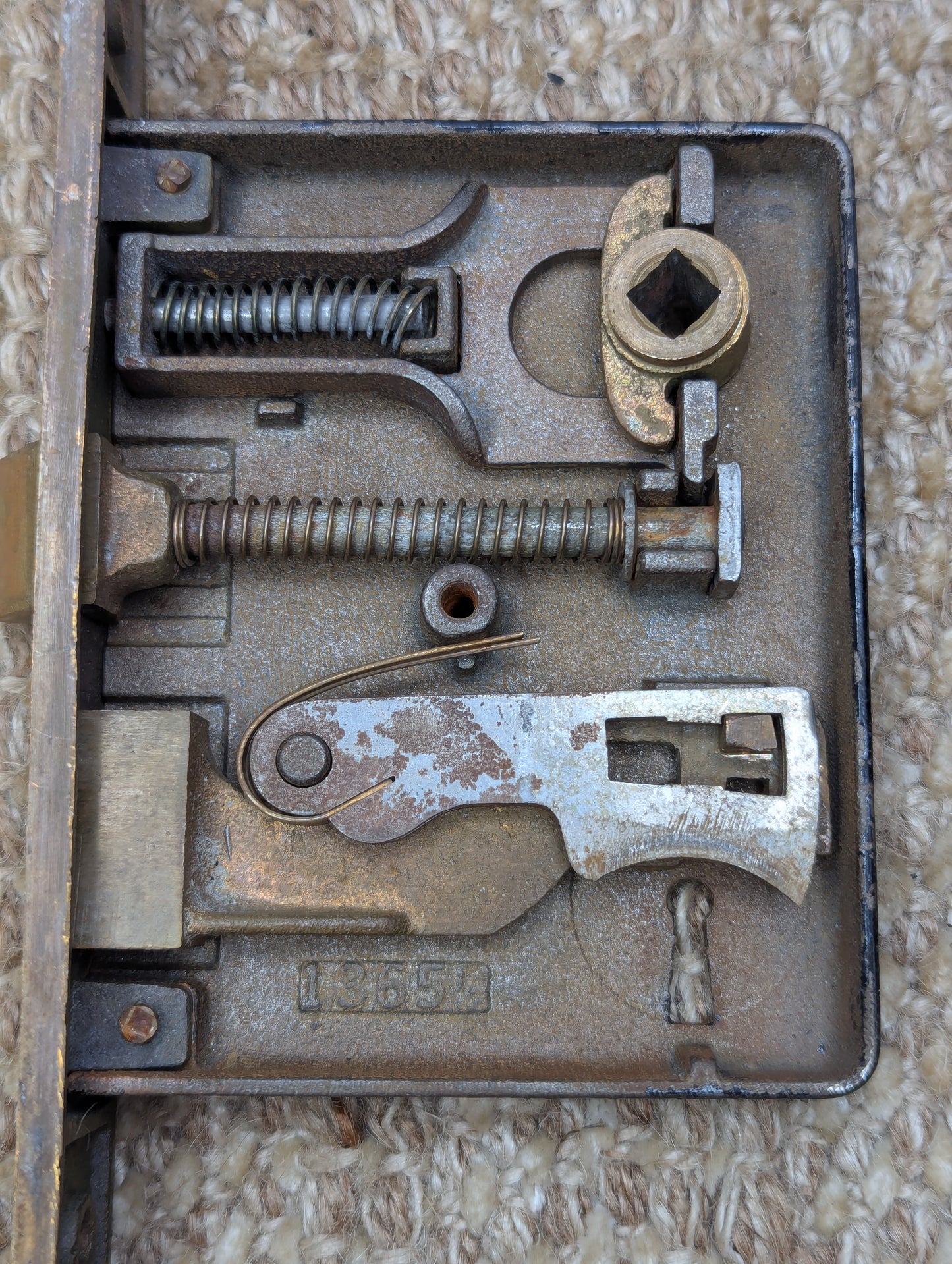 Antique Interior Corbin Mortise Lock Door Hardware #1365 1/2