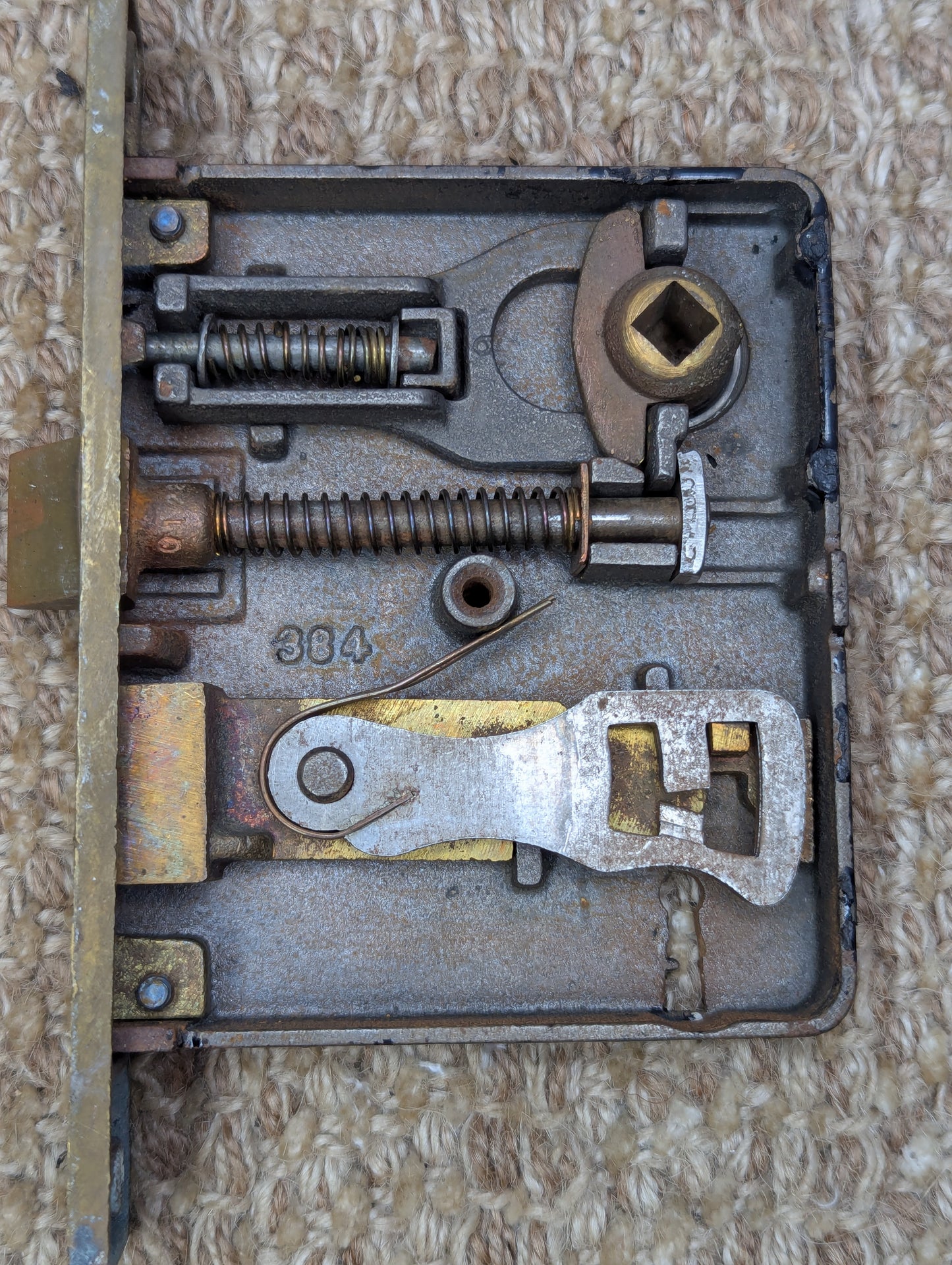 Antique Interior Russwin Mortise Lock Door Hardware #384
