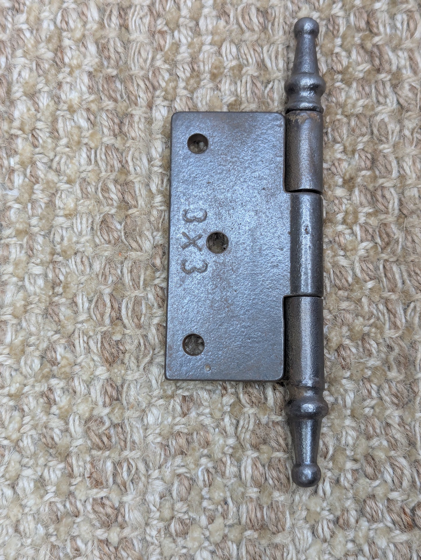 3" x 3" Antique Decorative Cast Iron Steeple Tip Hinge