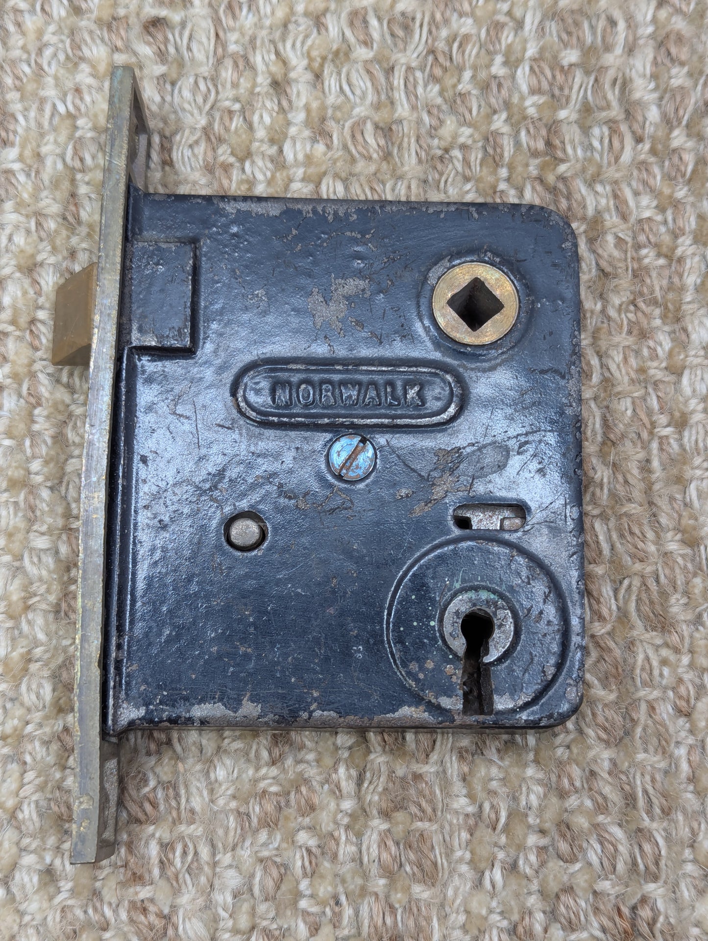 Antique Interior Norwalk Mortise Lock Door Hardware #8471