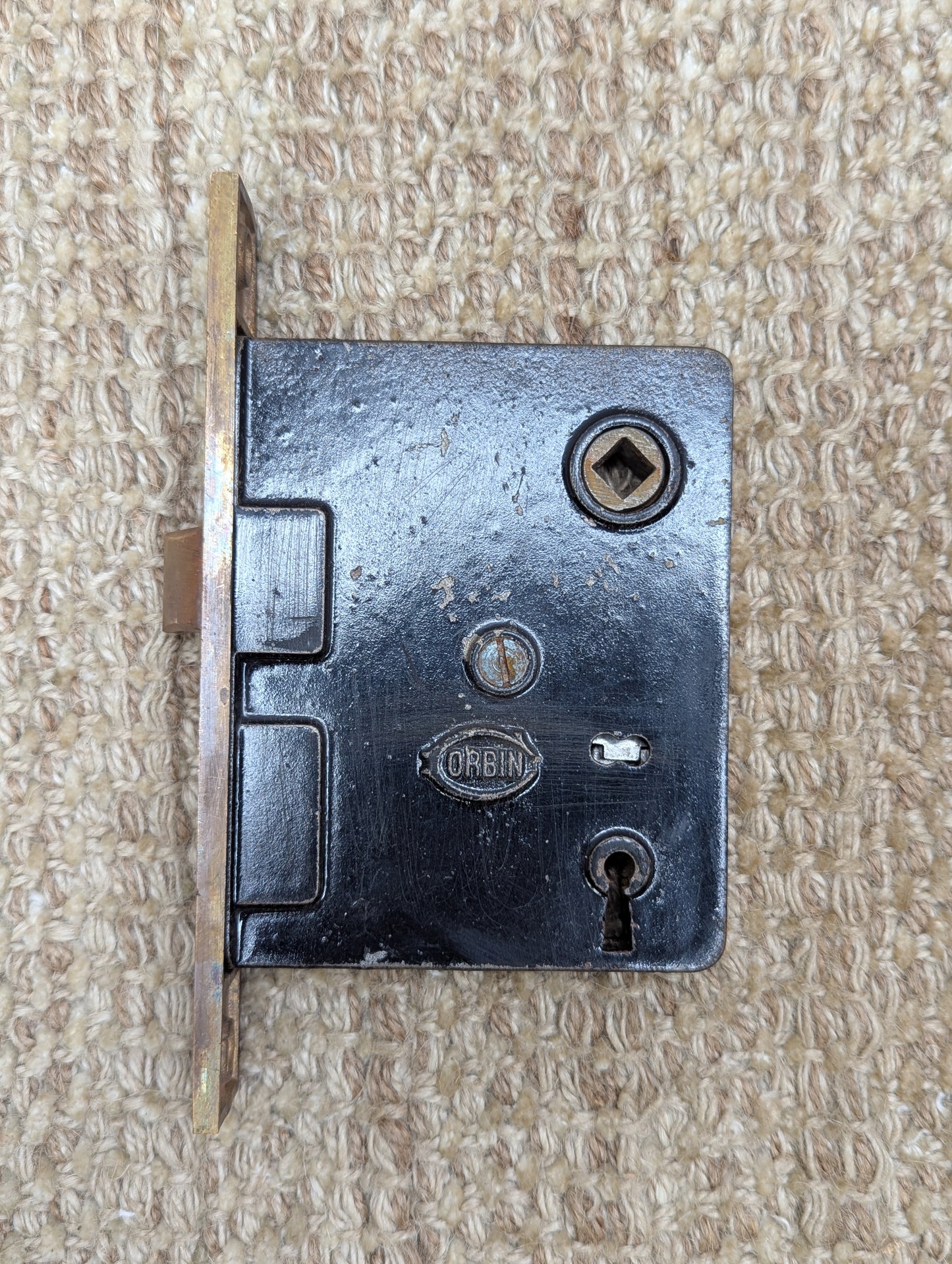 Antique Interior Corbin Mortise Lock Door Hardware #795 7/8