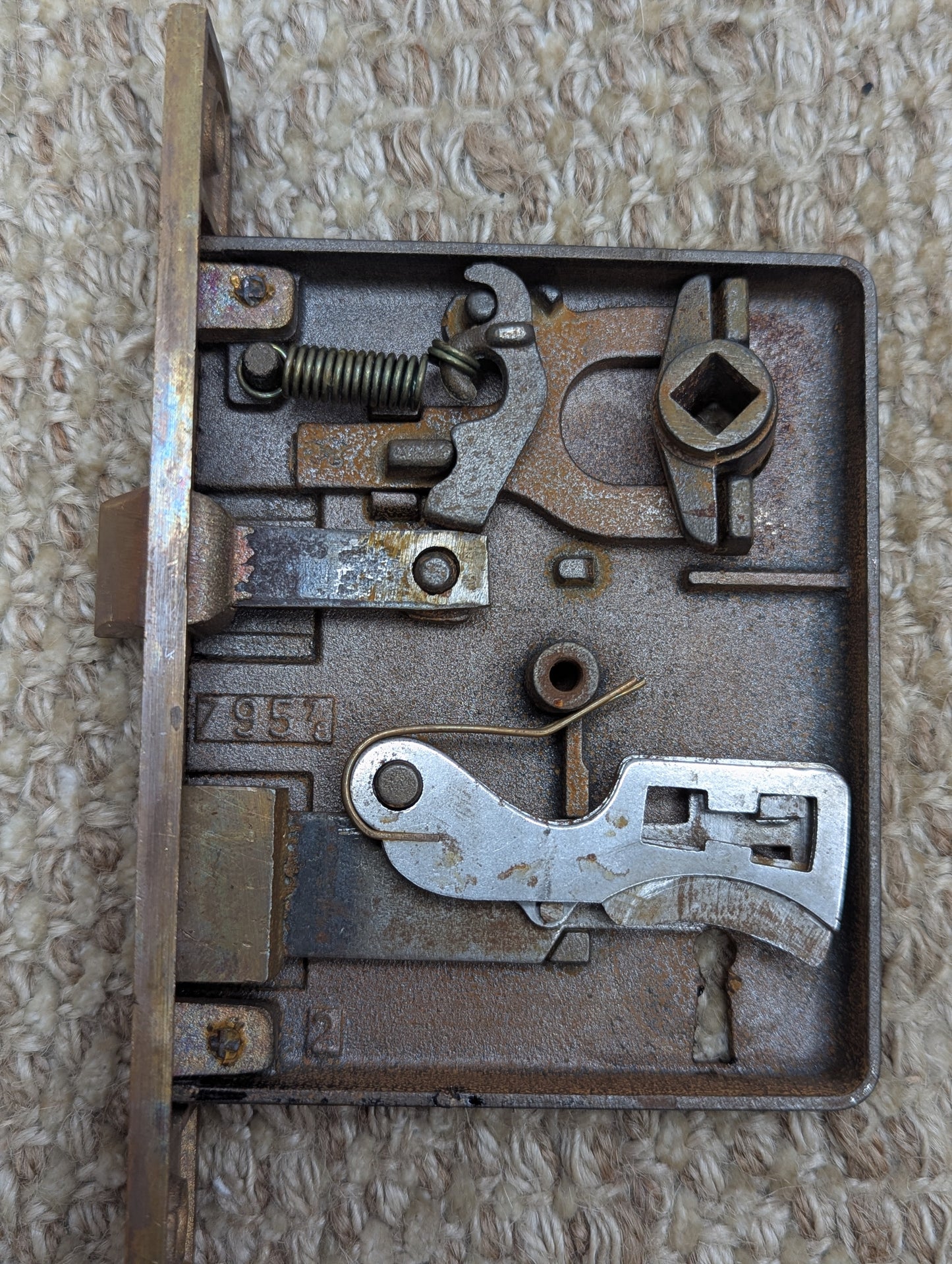 Antique Interior Corbin Mortise Lock Door Hardware #795 7/8
