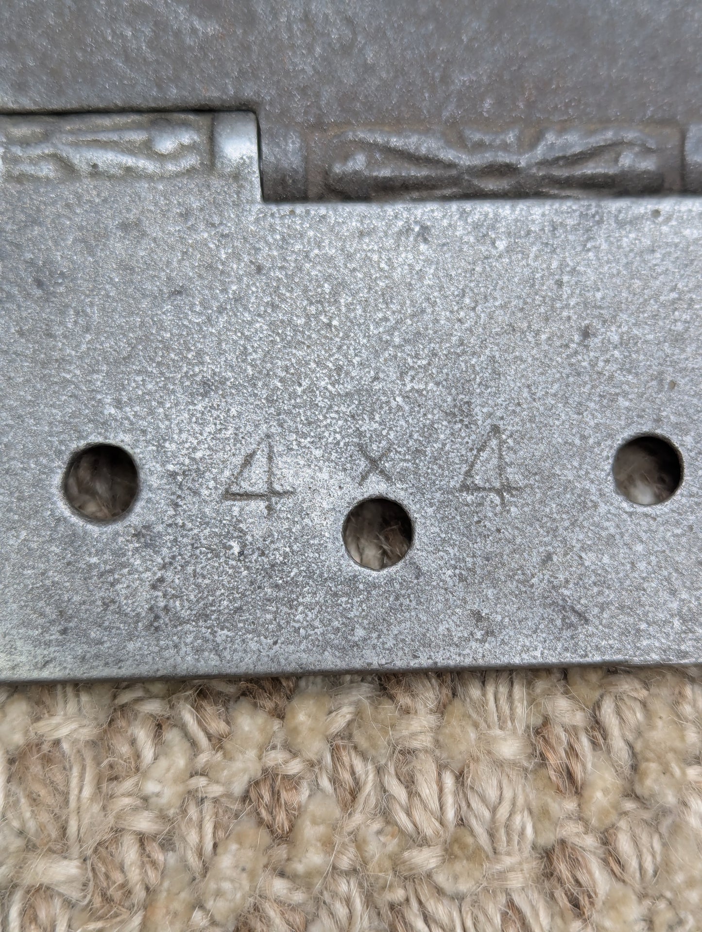4" x 4" Antique Decorative Cast Iron Ball Tip The Clark MFG CO Hinge