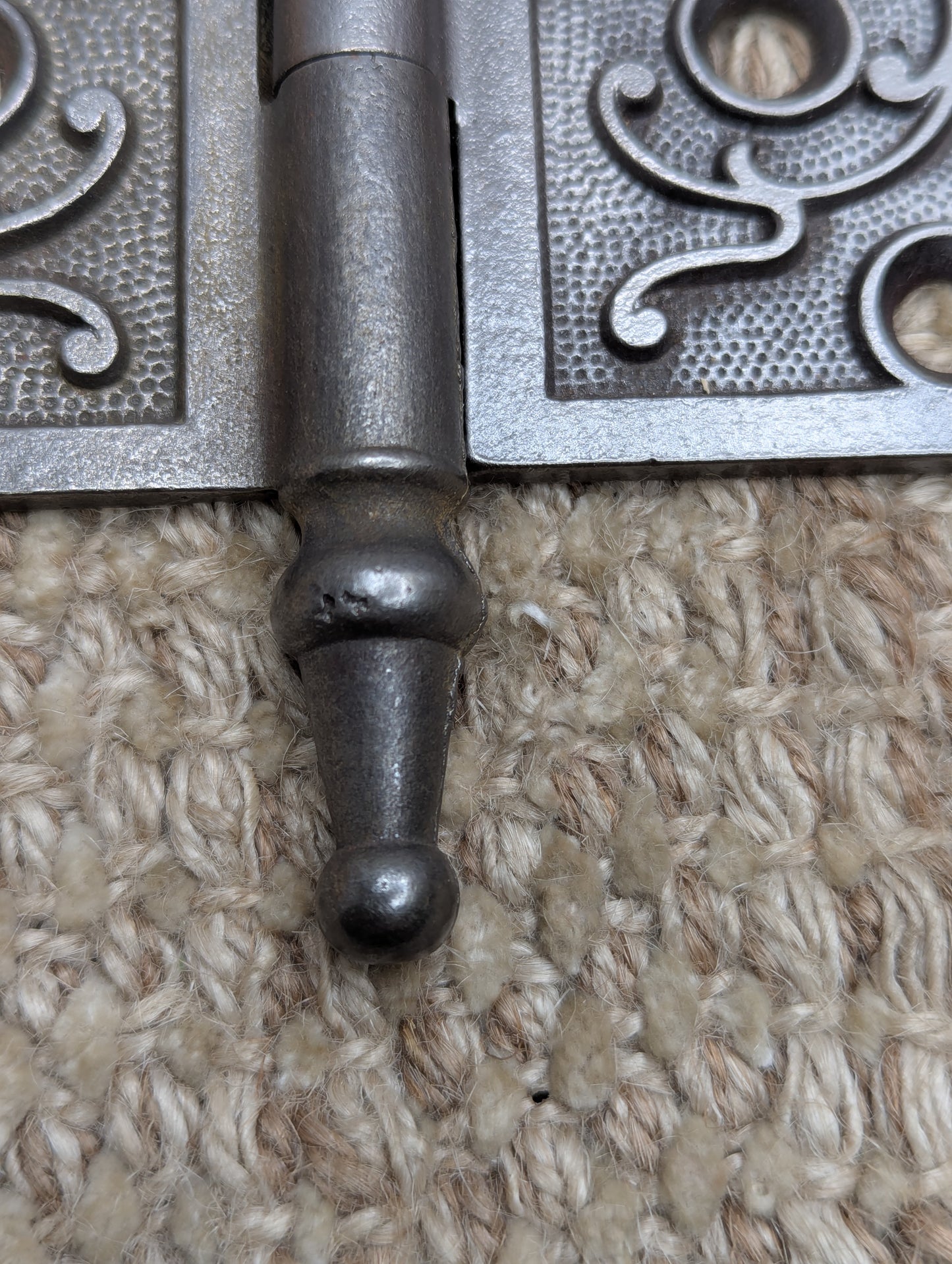 4" x 4" Antique Ornate Cast Iron Steeple Hinge