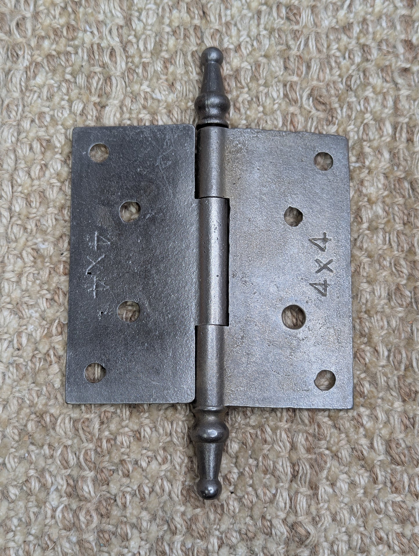 4" x 4" Antique Ornate Cast Iron Steeple Hinge