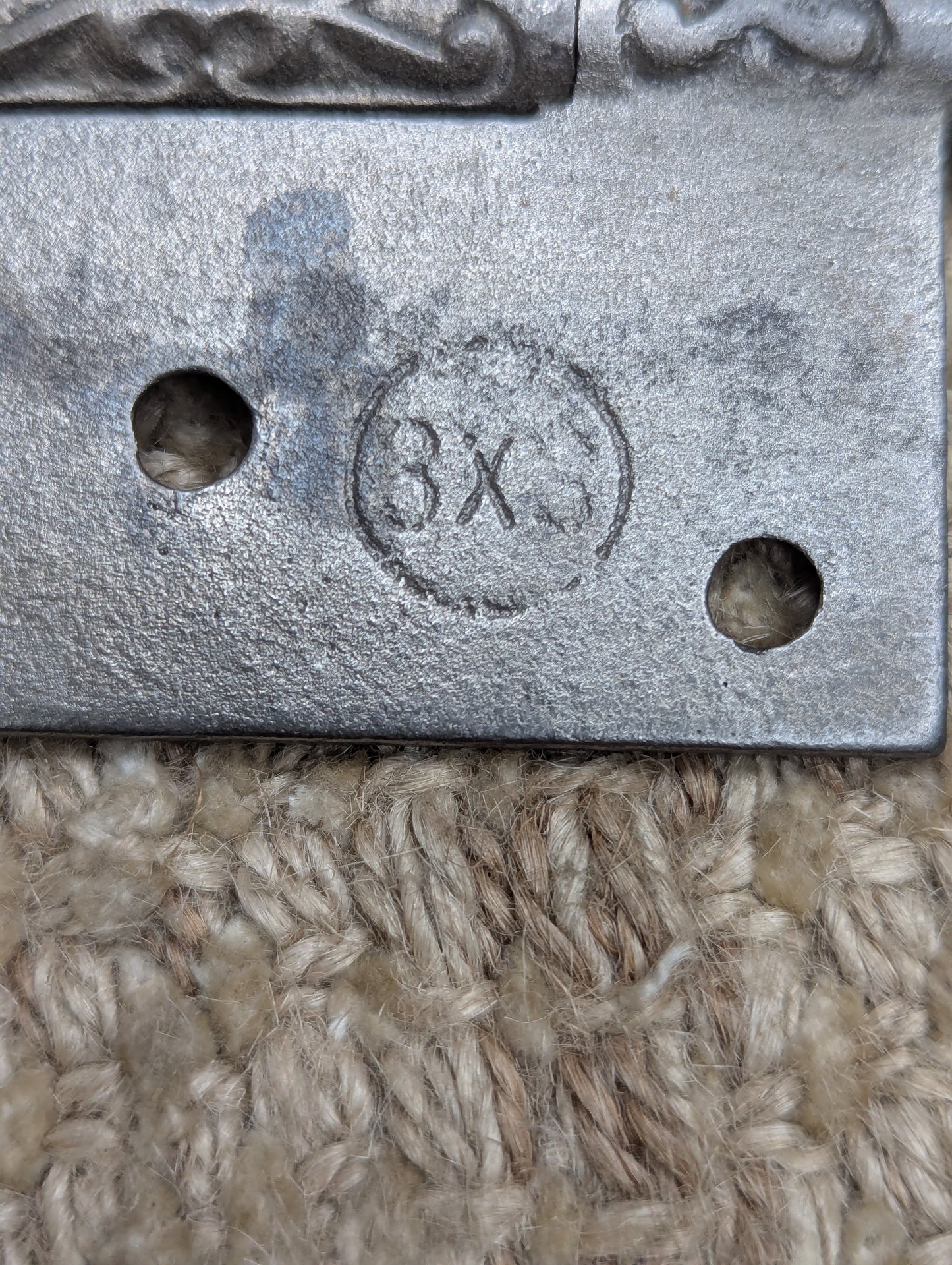 3" x 3" Antique Ornate Cast Iron Ball Tip Hinge