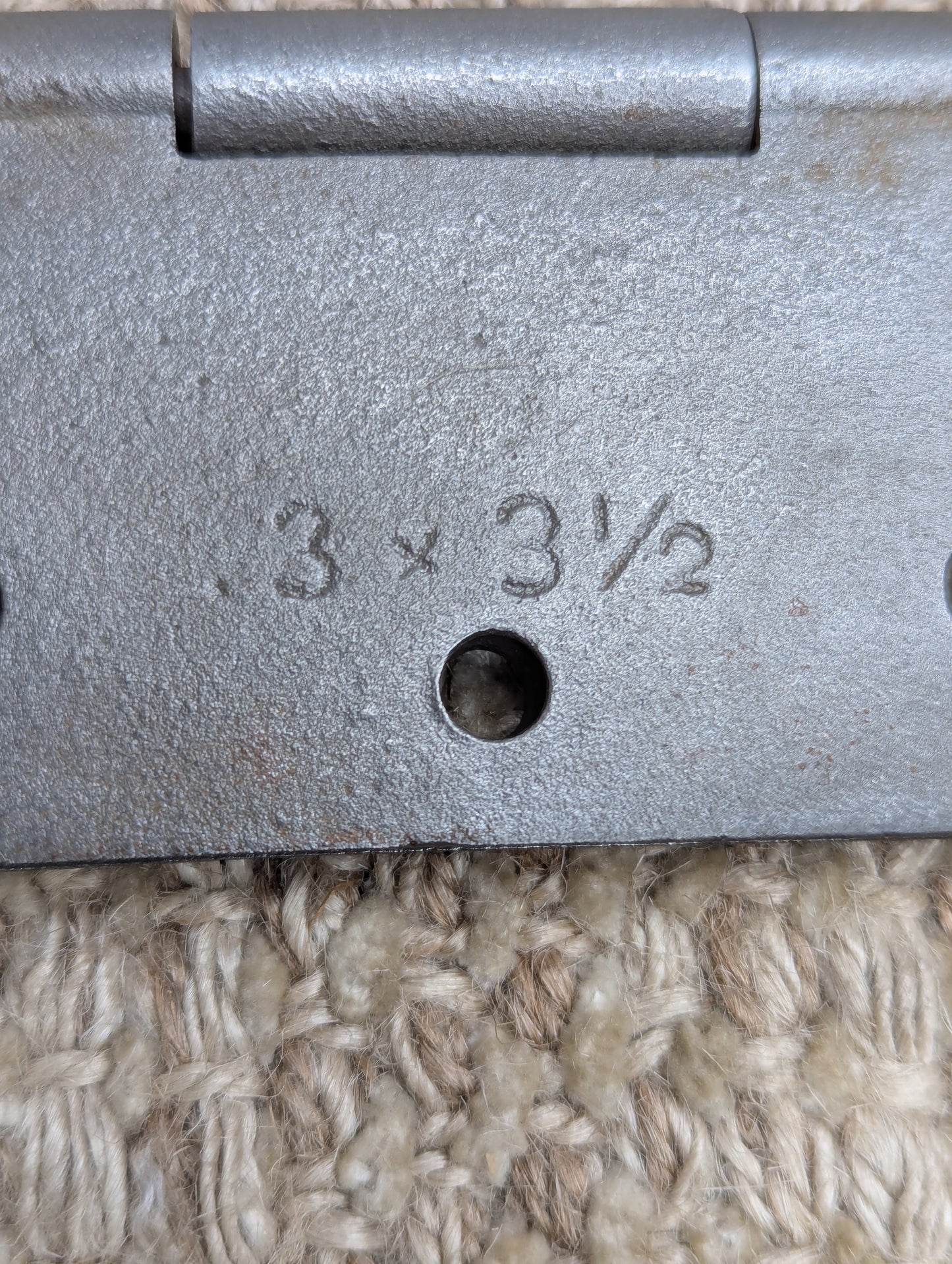 3 1/2" x 3" Antique Decorative Cast Iron Steeple Tip Hinge