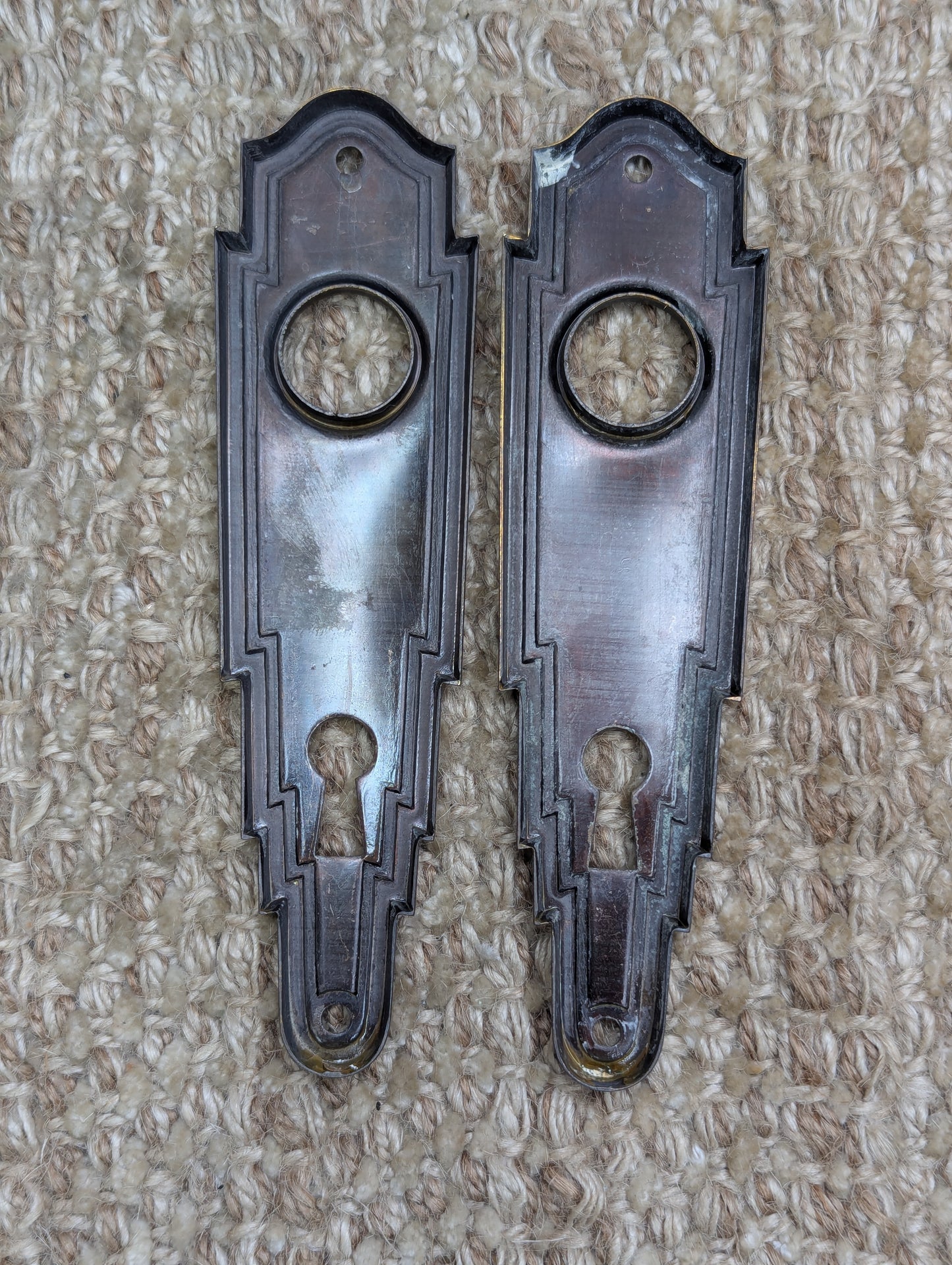 Antique Interior Mortise Lock #0290, Glass Door Knobs & Brass Door Knob Plates