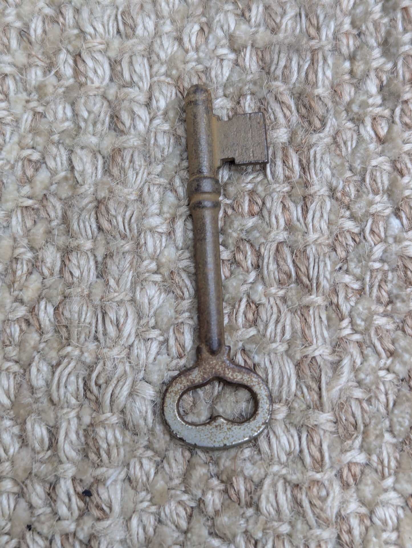 Antique Interior Mortise Lock Door Hardware Lid #15D With Key & Strike Plate
