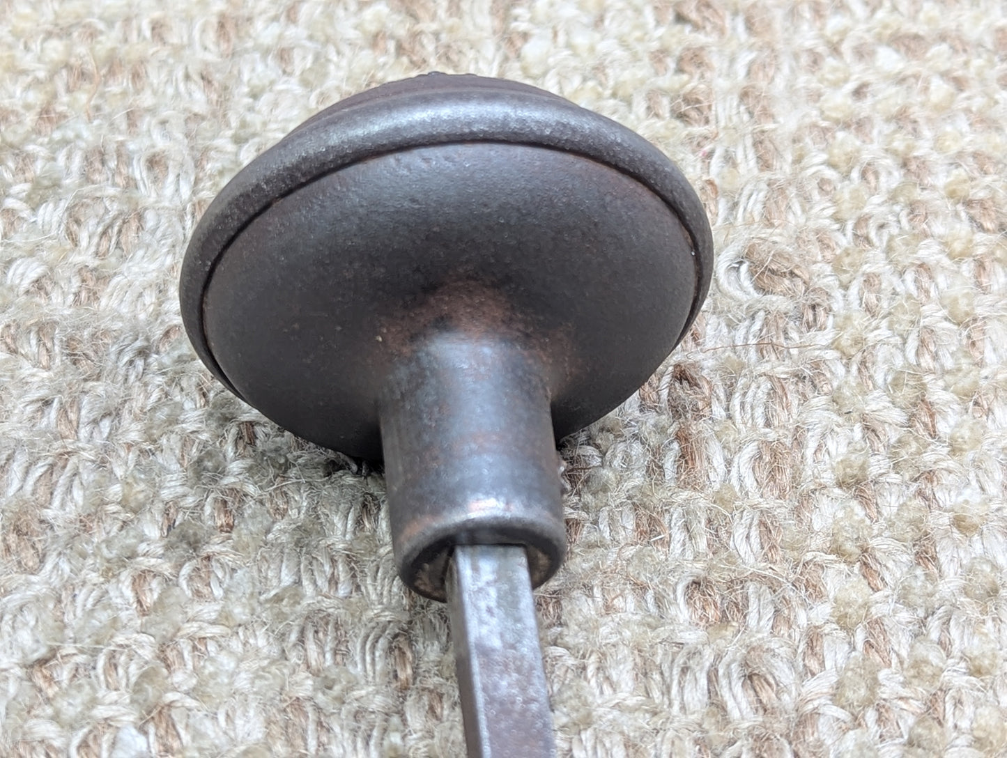 Antique Russell & Erwin Brunswick Decorative Cast Iron Door Knobs Circa 1897