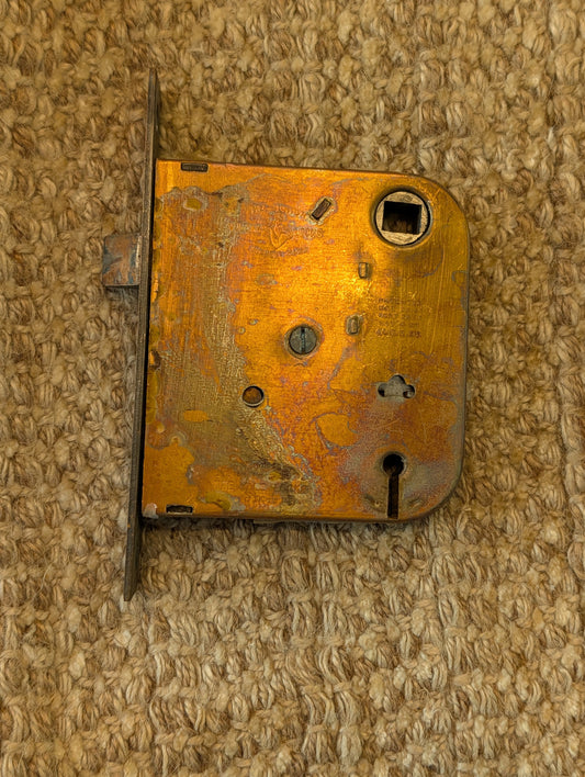 Antique Yale Mortise Lock Box "Junior Vulcan" Patent 1898-No Key included