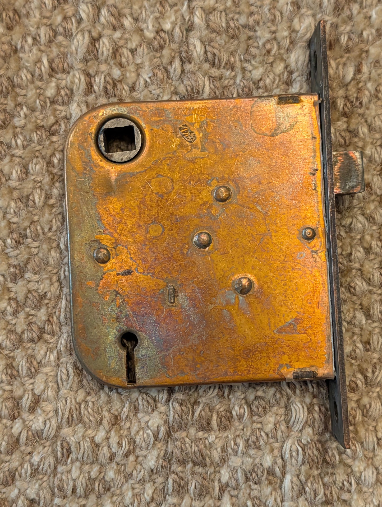 Antique Yale Mortise Lock Box "Junior Vulcan" Patent 1898-No Key included