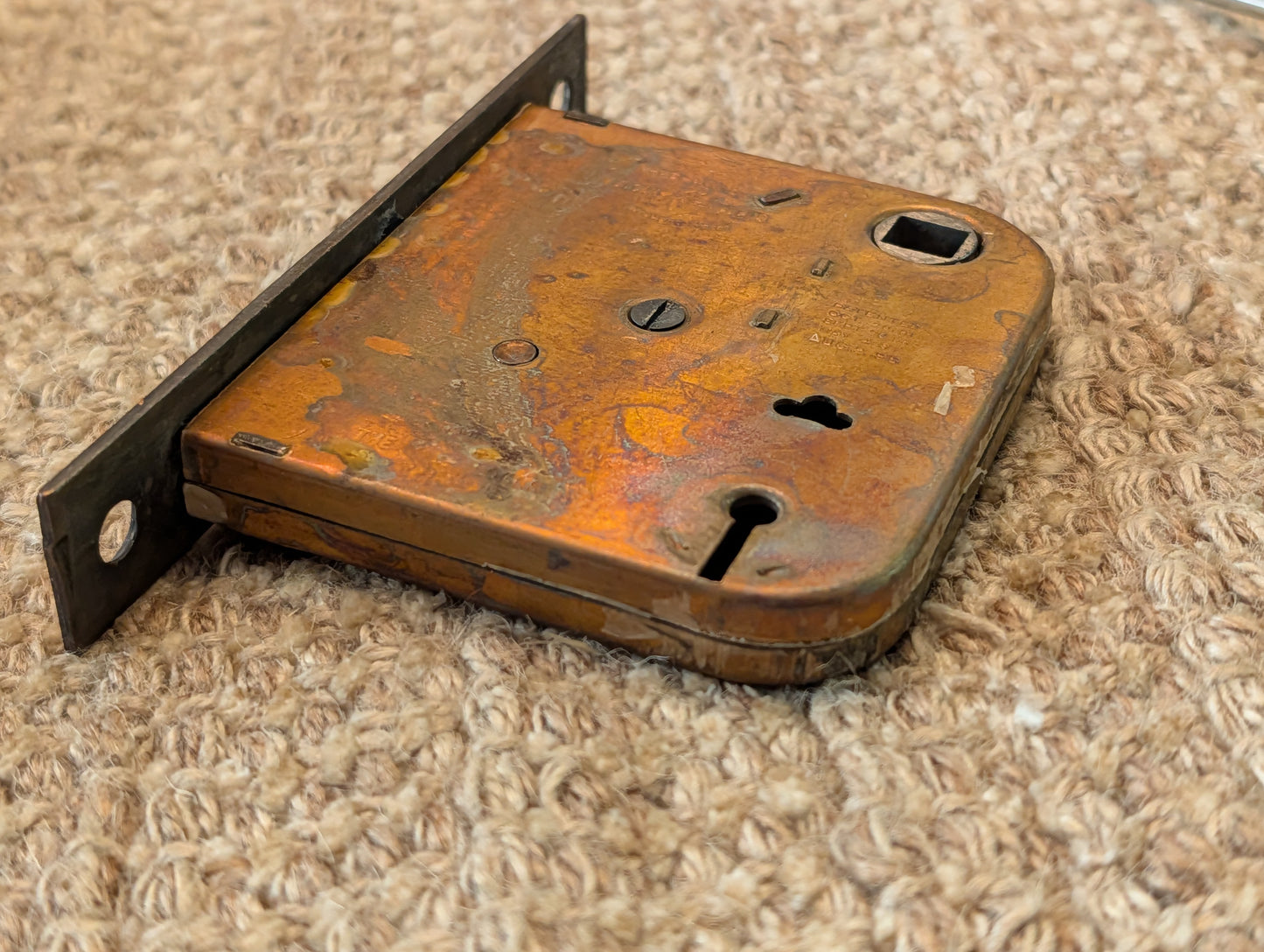 Antique Yale Mortise Lock Box "Junior Vulcan" Patent 1898-No Key included