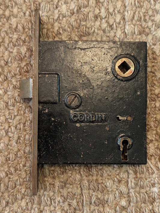 Antique Corbin Mortise Lock Box -Number 1364 1/2-No Key included
