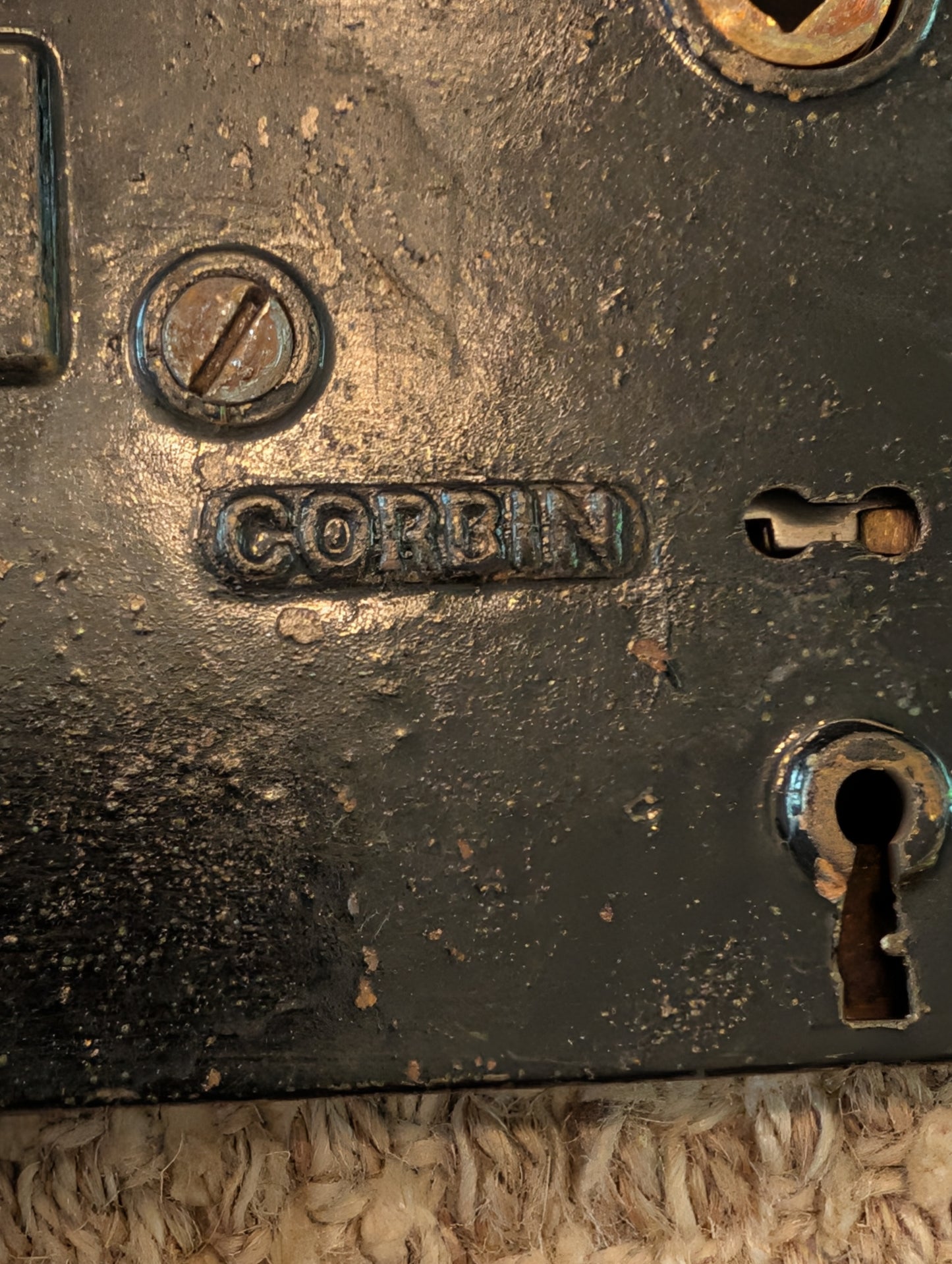 Antique Corbin Mortise Lock Box -Number 1364 1/2-No Key included