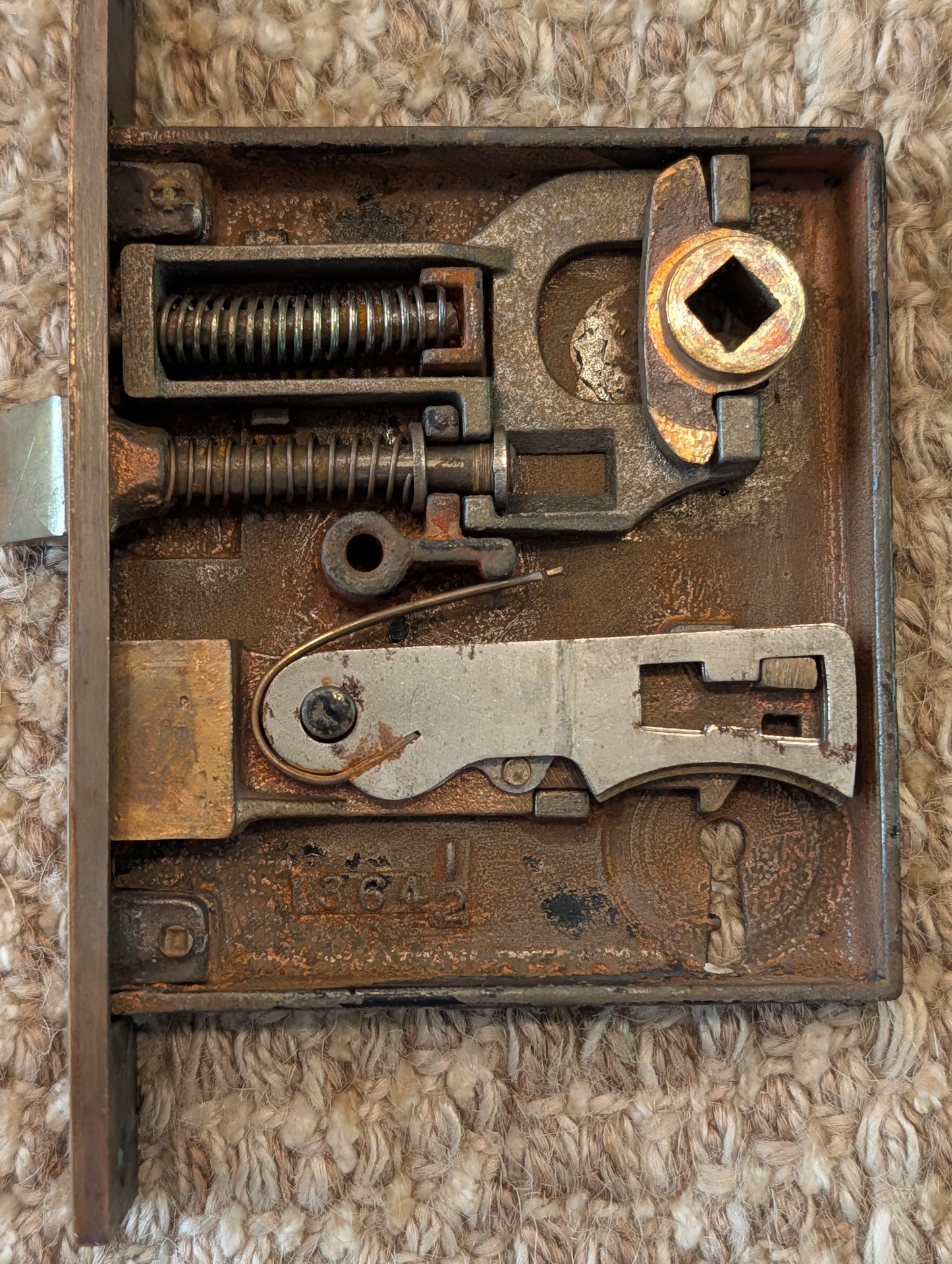Antique Corbin Mortise Lock Box -Number 1364 1/2-No Key included