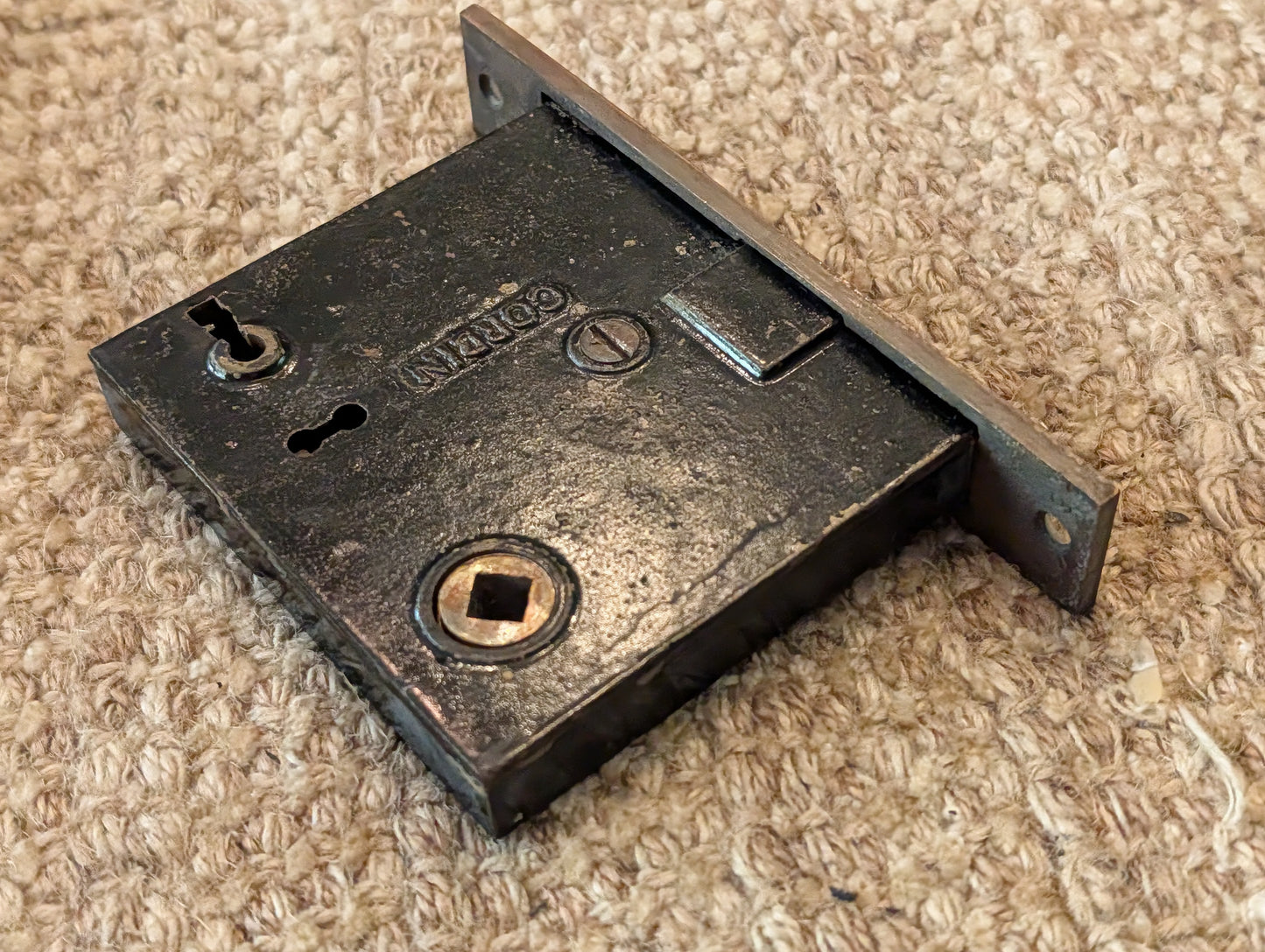 Antique Corbin Mortise Lock Box -Number 1364 1/2-No Key included