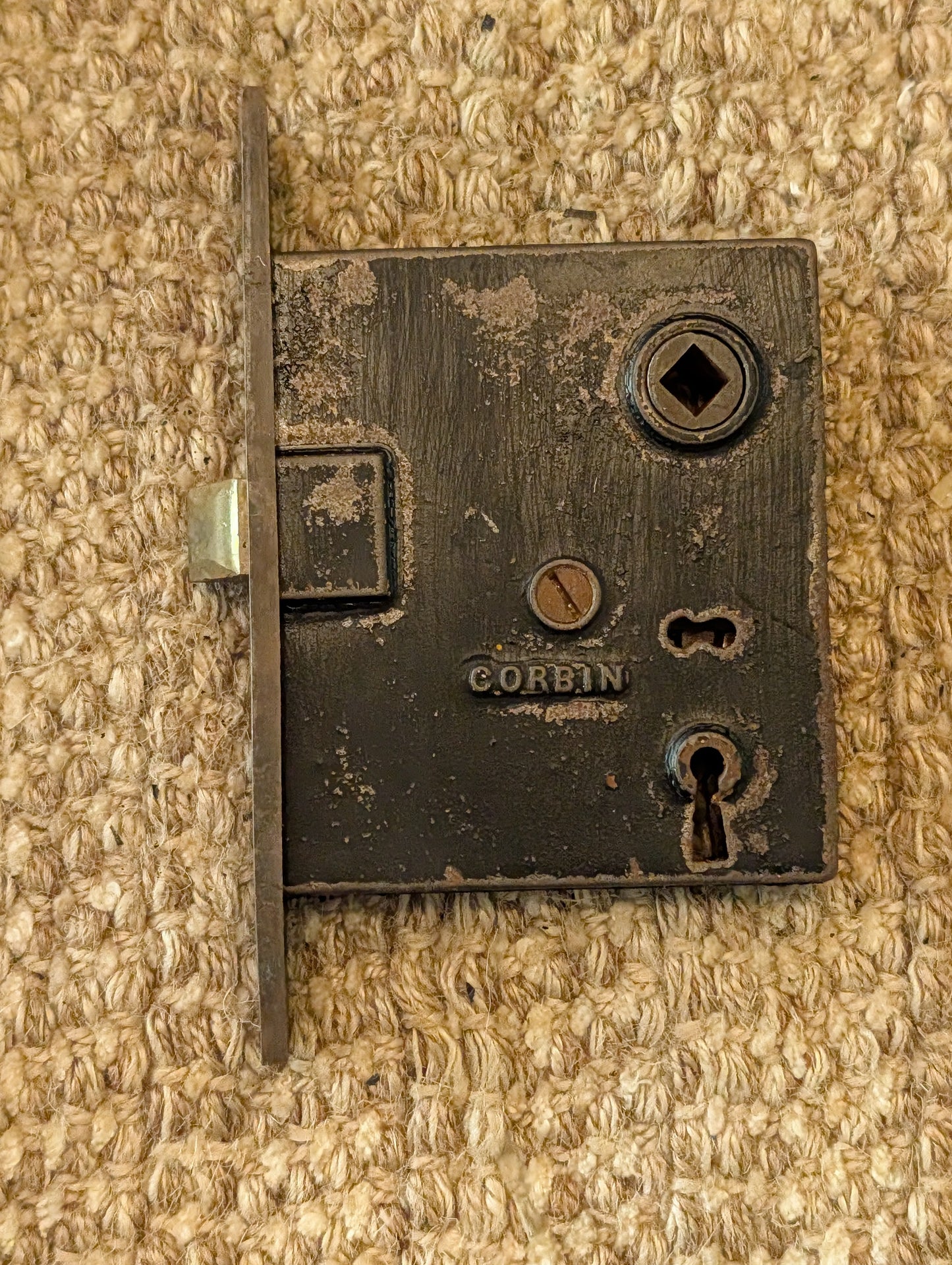 Antique Corbin Mortise Lock Box -Number 770-No Key included