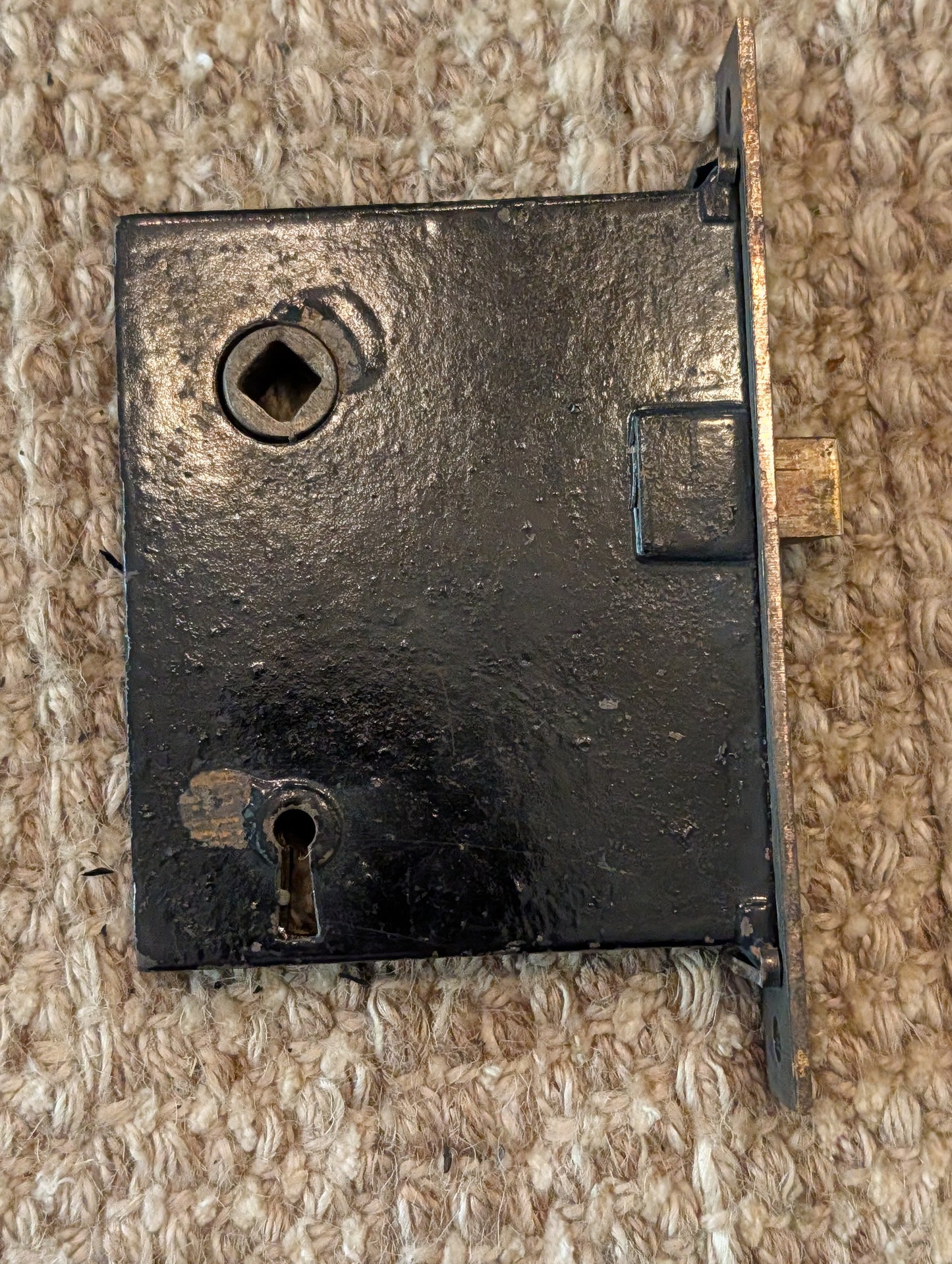Antique Corbin Ceylon Mortise Lock, Key and Strike Plate