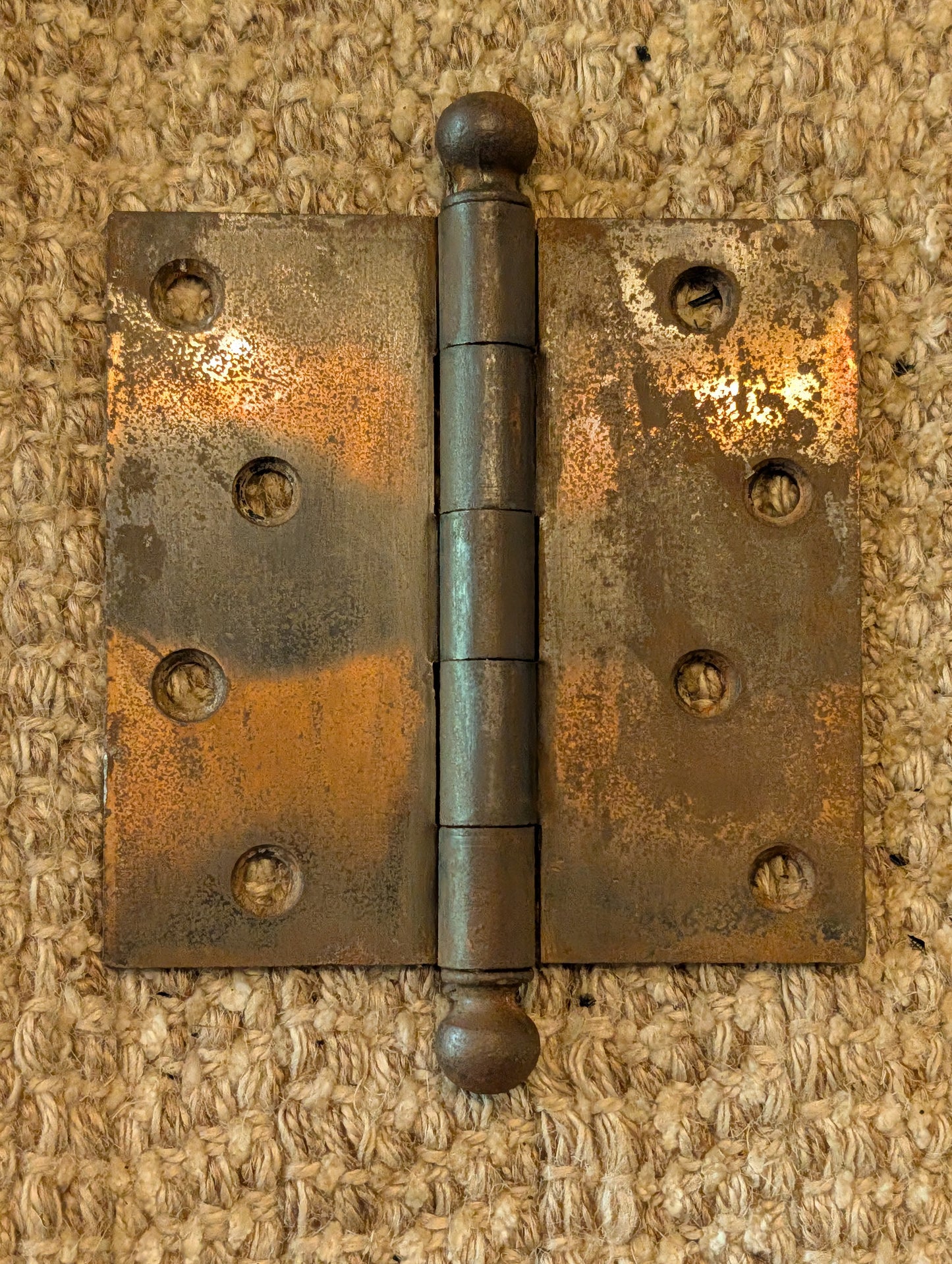 Antique 4 1/2" x 4 1/2" Stanley Ball Tip Door Hinge Original Steel Hardware Sold Individually