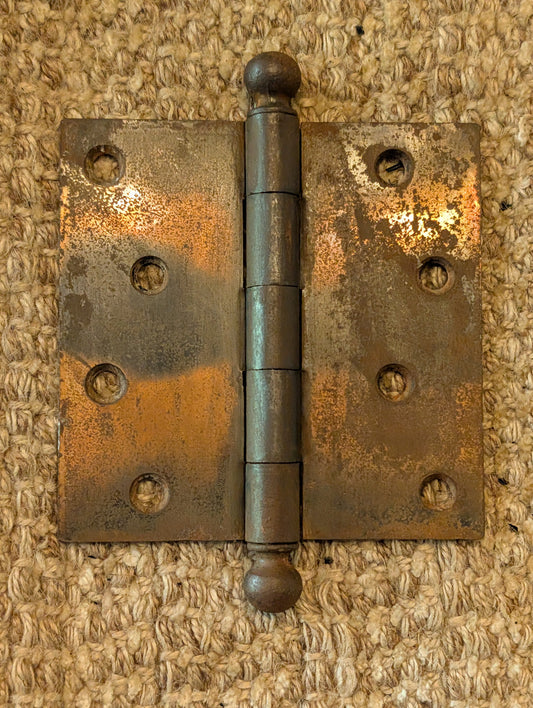 Antique 4 1/2" x 4 1/2" Stanley Ball Tip Door Hinge Original Steel Hardware Sold Individually