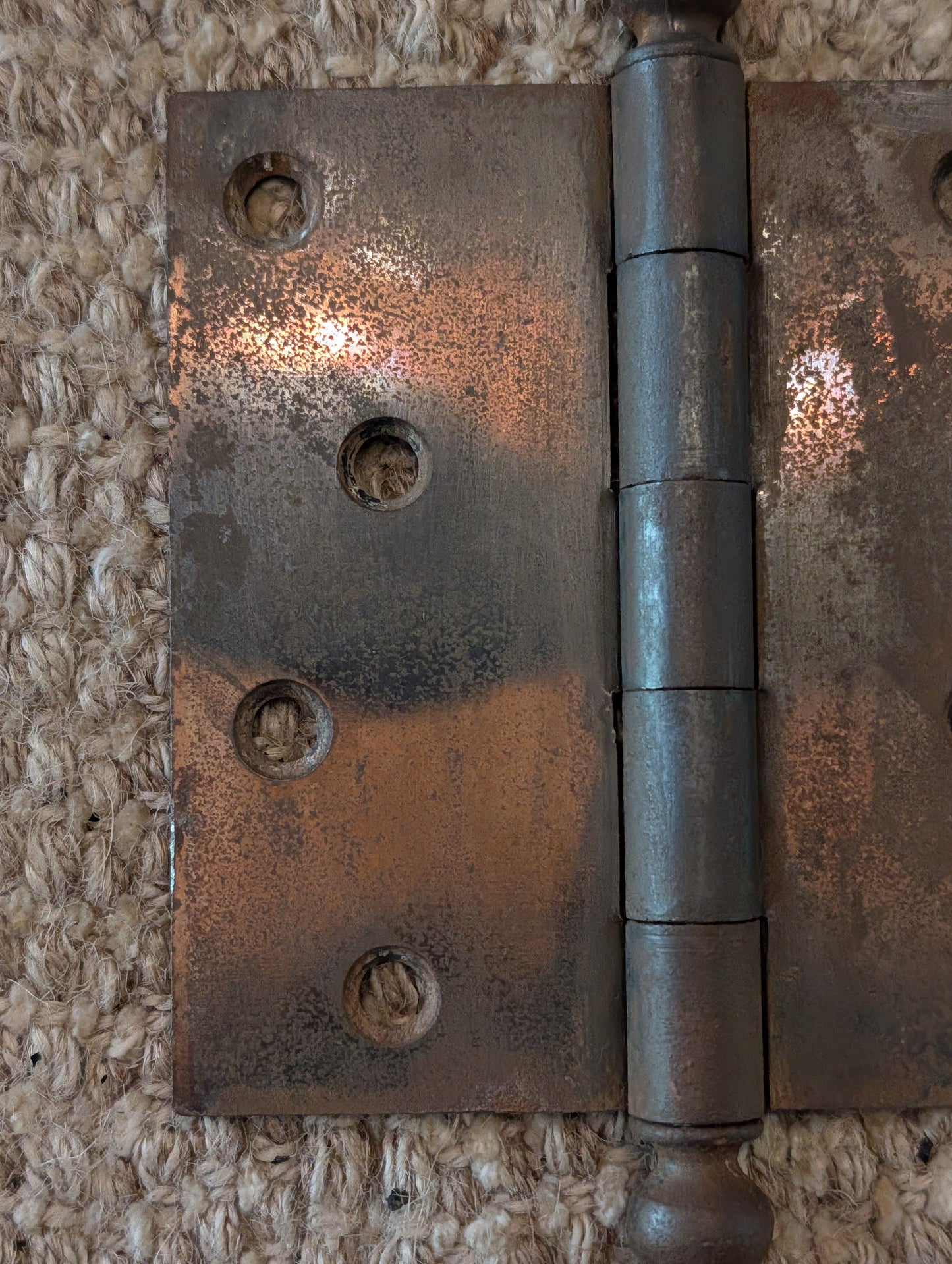 Antique 4 1/2" x 4 1/2" Stanley Ball Tip Door Hinge Original Steel Hardware Sold Individually