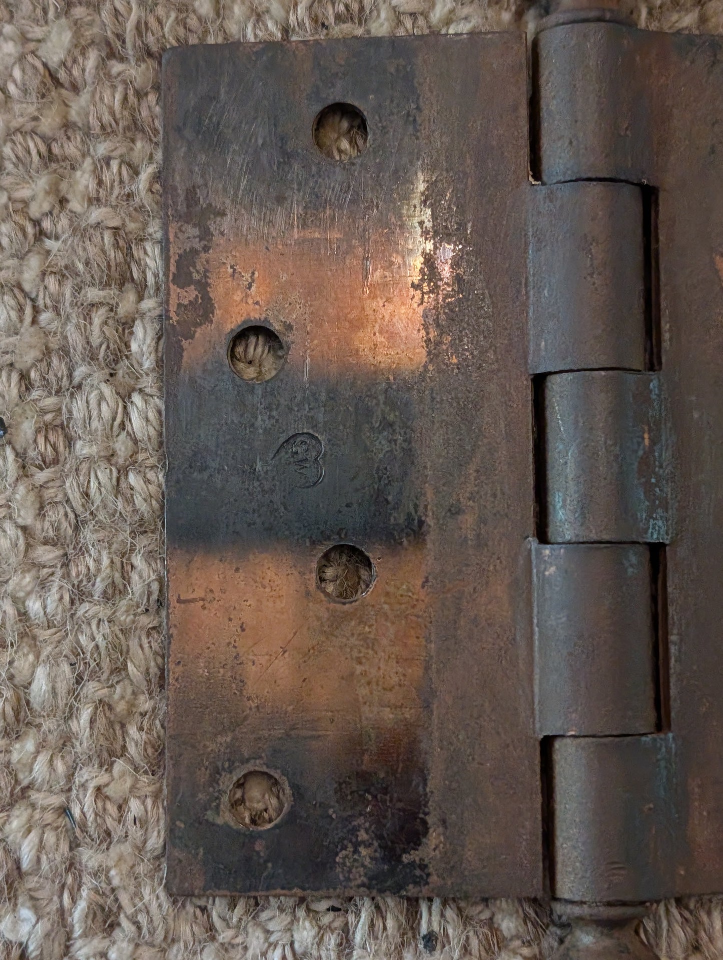 Antique 4 1/2" x 4 1/2" Stanley Ball Tip Door Hinge Original Steel Hardware Sold Individually