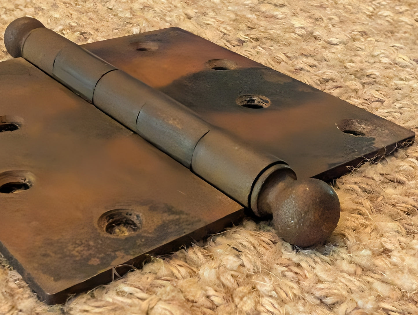 Antique 4 1/2" x 4 1/2" Stanley Ball Tip Door Hinge Original Steel Hardware Sold Individually