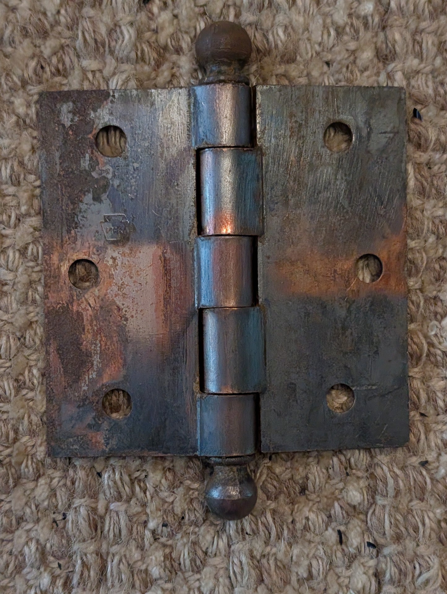 Antique 3 1/2" x 3 1/2" McKinney Ball Tip Door Hinge Original Steel Hardware Sold Individually